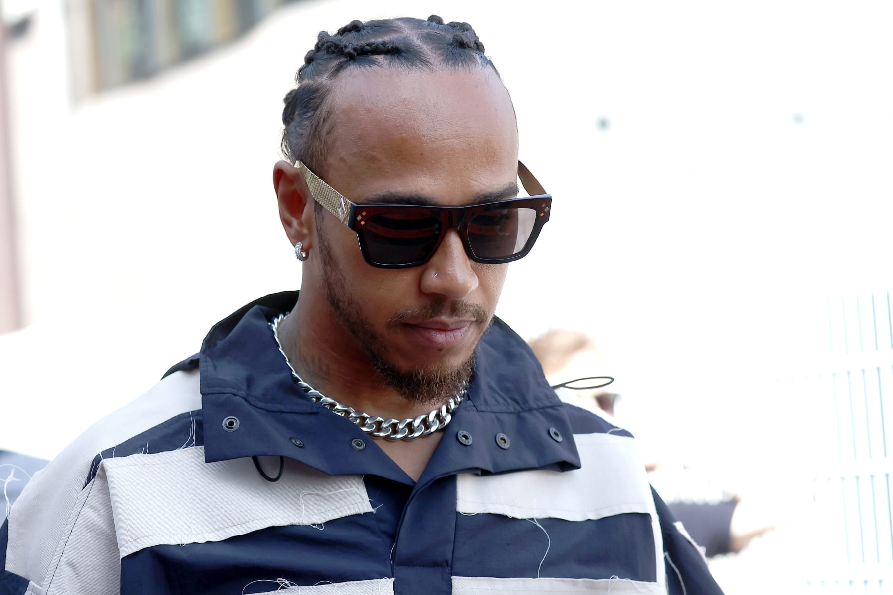 MONTE-CARLO, MONACO - 2024/05/26: Lewis Hamilton of Mercedes AMG Petronas F1 Team  looks on during  the F1 Grand Prix of Monaco . (Photo by Marco Canoniero/LightRocket via Getty Images)