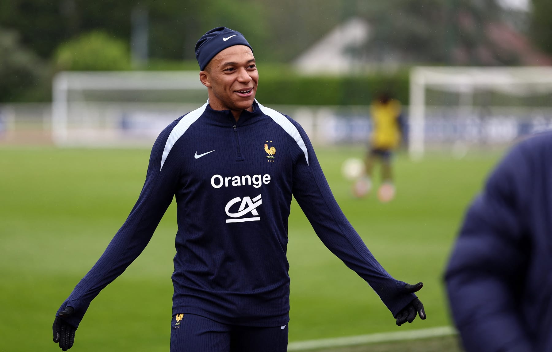 France's forward Kylian Mbappe leaves a training session as part of the team's preparation for upcoming UEFA Euro 2024 European football Championship in Clairefontaine-en-Yvelines on May 31, 2024. (Photo by FRANCK FIFE / AFP) (Photo by FRANCK FIFE/AFP via Getty Images)