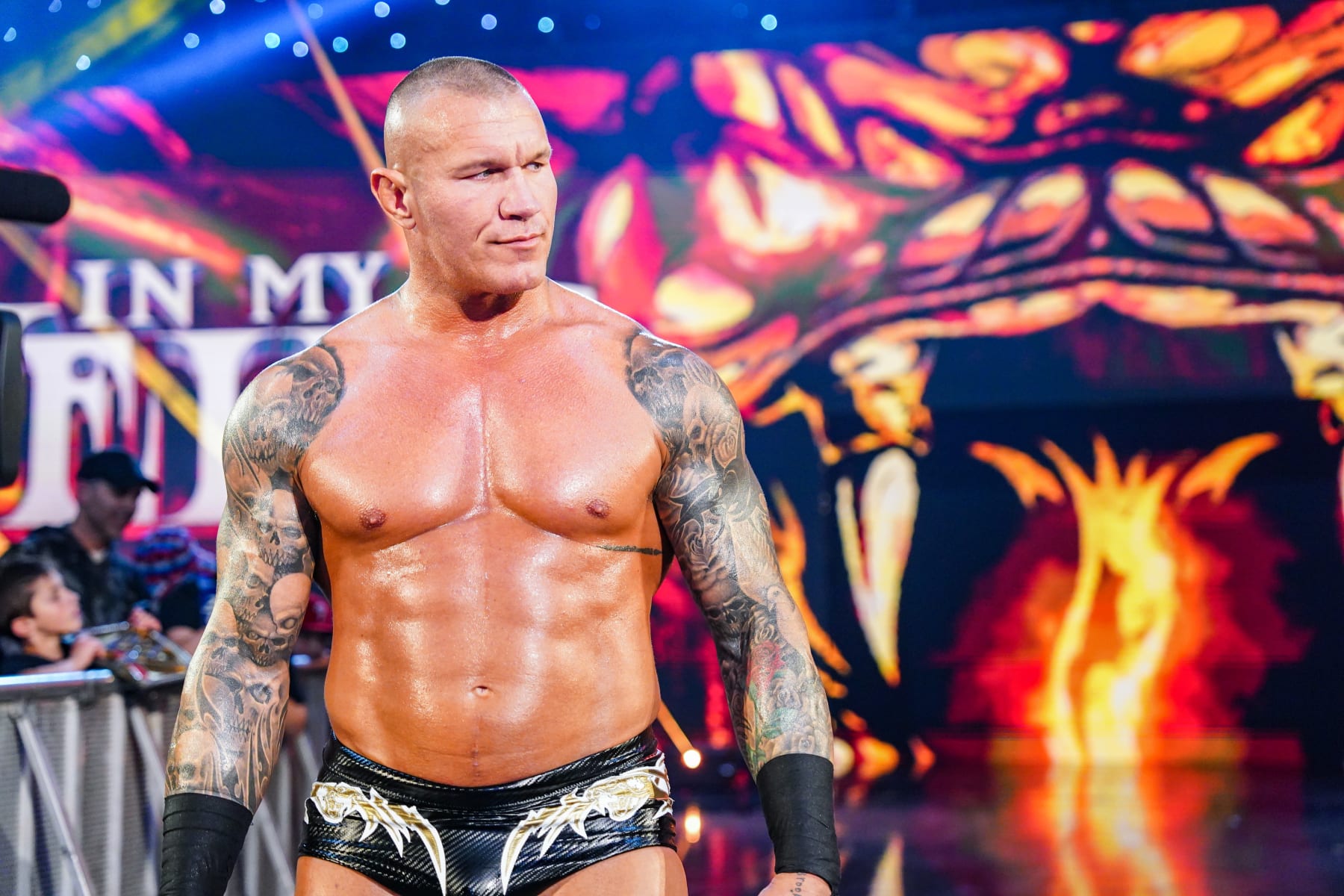 WILKES-BARRE, PENNSYLVANIA - MAY 10: Randy Orton makes his way to the ring during SmackDown at Mohegan Sun Arena at Casey Plaza on May 10, 2024 in Wilkes-Barre, Pennsylvania. (Photo by WWE/Getty Images)