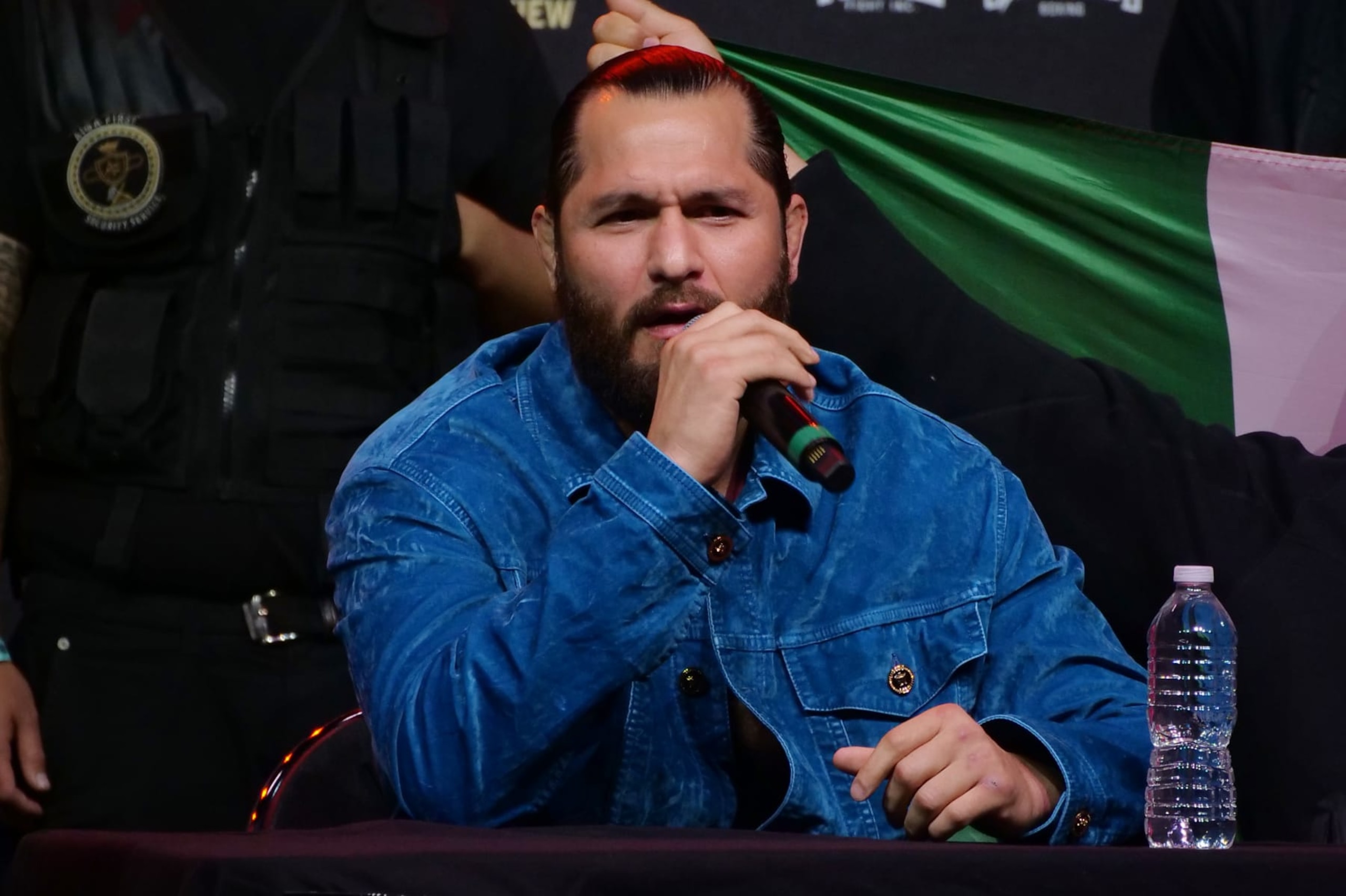 LOS ANGELES, CALIFORNIA - APRIL 19: Jorge Masvidal speaks during the Nate Diaz v Jorge Masvidal press event “The Baddest Tour" at The Novo on April 19, 2024 in Los Angeles, California. (Photo by Kaelin Mendez/Getty Images) LOS ANGELES, CALIFORNIA - APRIL 19: Jorge Masvidal speaks during the Nate Diaz v Jorge Masvidal press event “The Baddest Tour" at The Novo on April 19, 2024 in Los Angeles, California. (Photo by Kaelin Mendez/Getty Images)