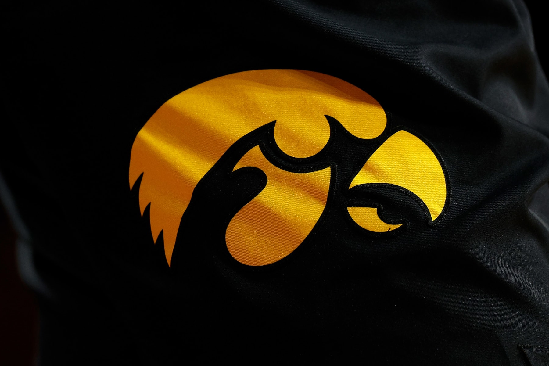 MINNEAPOLIS, MINNESOTA - JANUARY 15: A view of the Iowa Hawkeyes logo in the second half of the game against the Minnesota Golden Gophers at Williams Arena on January 15, 2024 in Minneapolis, Minnesota. The Hawkeyes defeated the Golden Gophers 86-77. (Photo by David Berding/Getty Images)