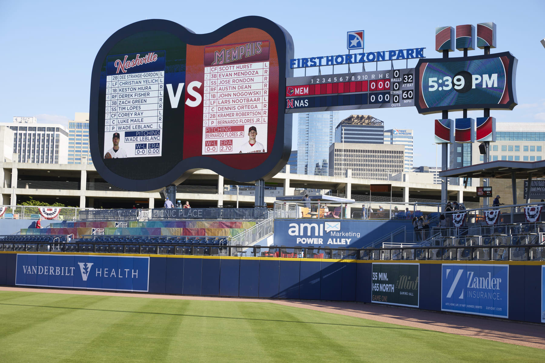 First Horizon Park's guitar-shaped scoreboard photo 1