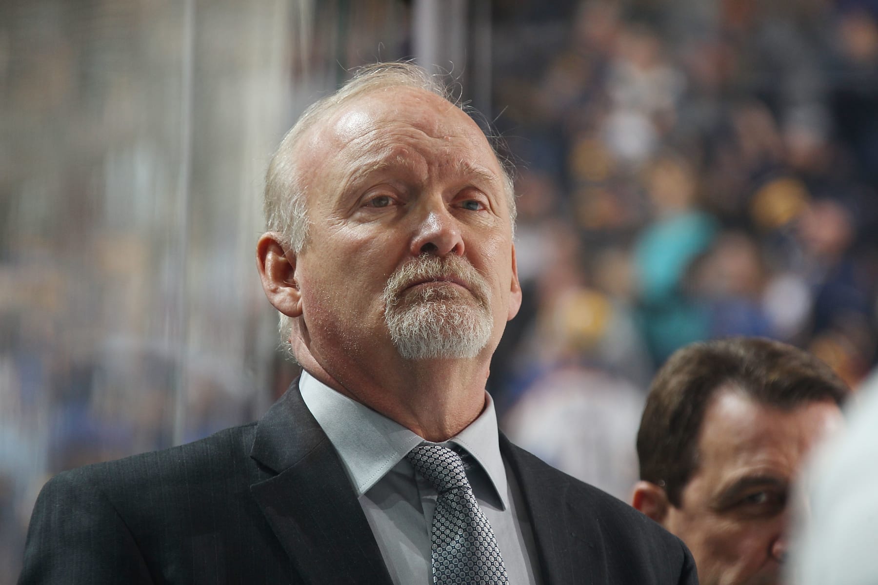 BUFFALO, NY - JANUARY 16: Head coach Lindy Ruff of the Dallas Stars watches the action during an NHL game against the Buffalo Sabres at the KeyBank Center on January 16, 2017 in Buffalo, New York. (Photo by Bill Wippert/NHLI via Getty Images)