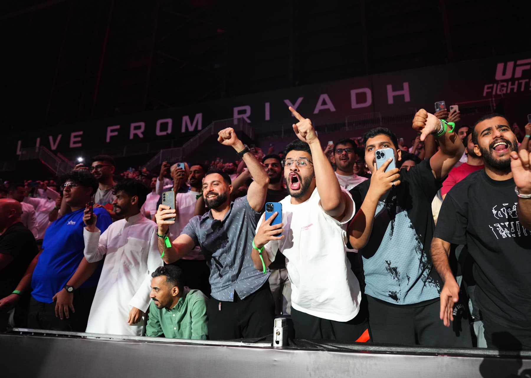 RIYADH, SAUDI ARABIA - JUNE 22: A general view of fans during the UFC Fight Night event at Kingdom Arena on June 22, 2024 in Riyadh, Saudi Arabia. (Photo by Jeff Bottari/Zuffa LLC via Getty Images)