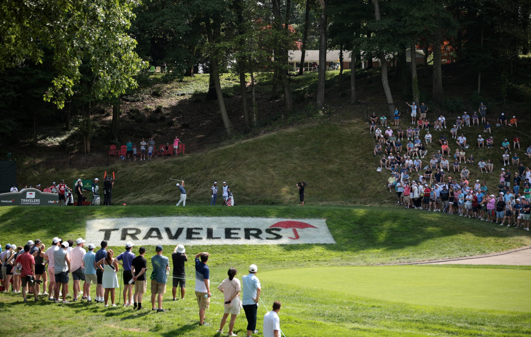 Protestors Disrupt 2024 Travelers Championship, Storm the Green on 18th Hole on Video