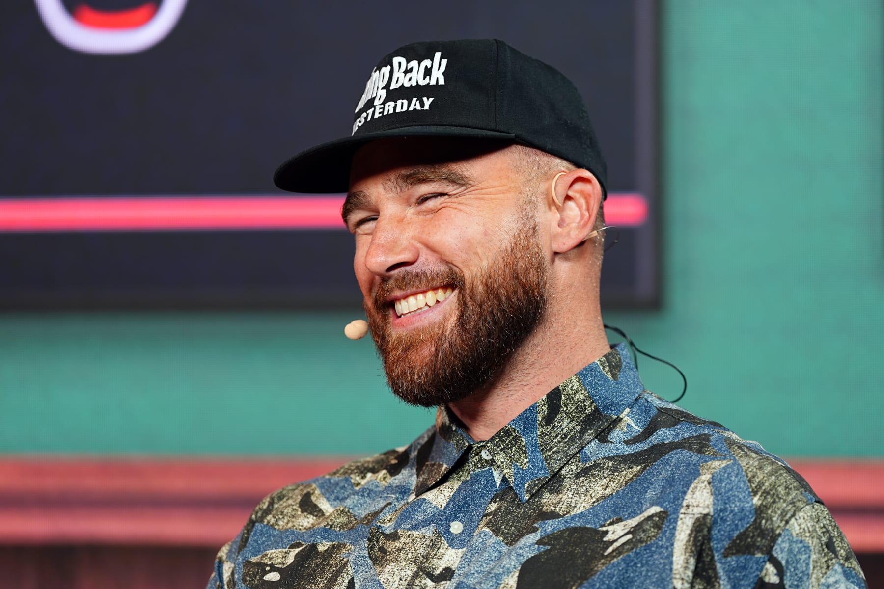 KANSAS CITY, MISSOURI - JUNE 01: Travis Kelce performs onstage during 2024 Big Slick Celebrity Weekend on June 01, 2024 in Kansas City, Missouri.  (Photo by Kyle Rivas/Getty Images)