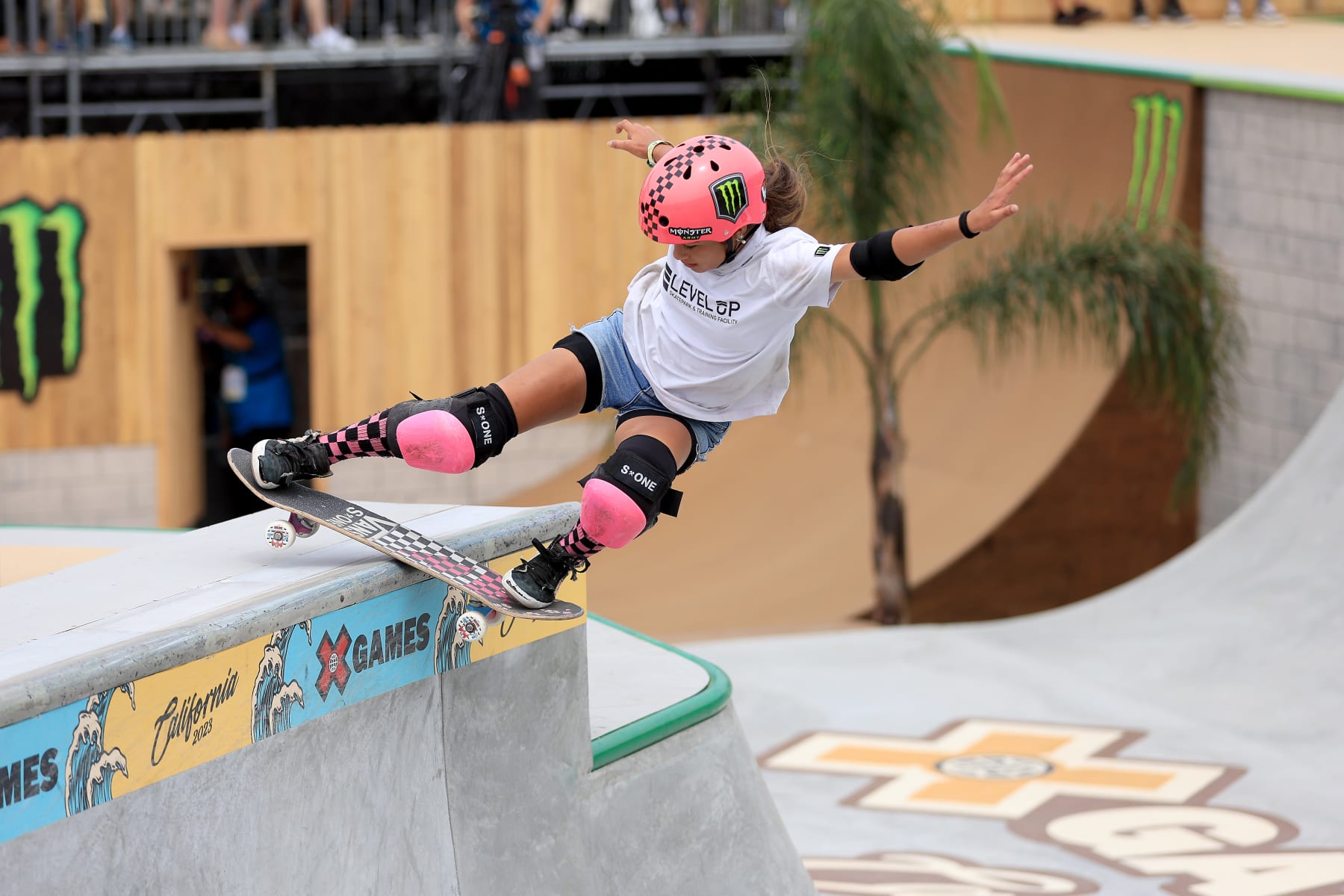 VENTURA, CALIFORNIA - JULY 23: Arisa Trew of Australia competes during the Women's Skateboard Park Final during the X Games California 2023 on July 23, 2023 in Ventura, California. (Photo by Sean M. Haffey/Getty Images)