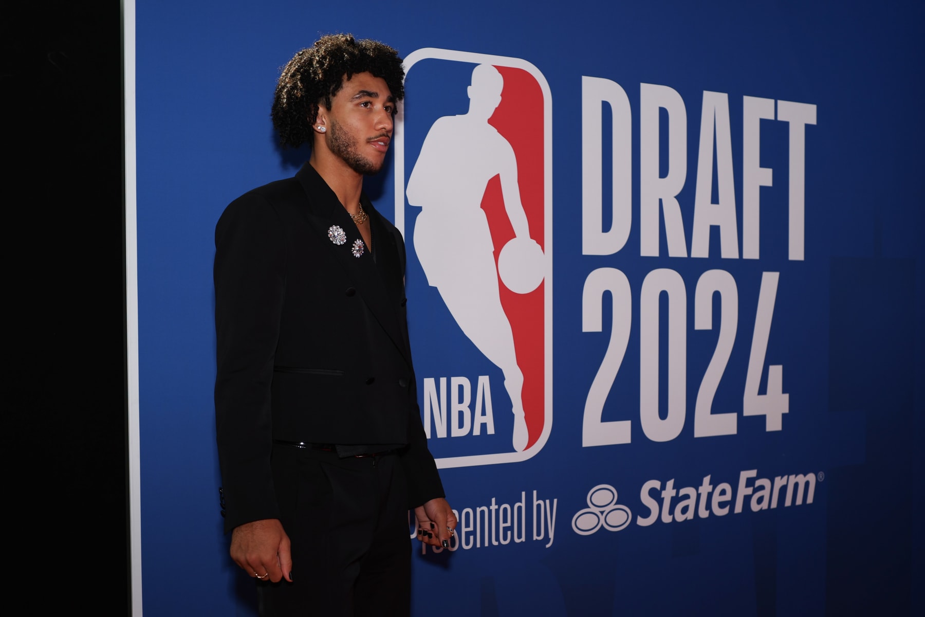 NEW YORK, NEW YORK - JUNE 26: Jared McCain arrives prior to the the first round of the 2024 NBA Draft at Barclays Center on June 26, 2024 in the Brooklyn borough of New York City. NOTE TO USER: User expressly acknowledges and agrees that, by downloading and or using this photograph, User is consenting to the terms and conditions of the Getty Images License Agreement. (Photo by Sarah Stier/Getty Images)