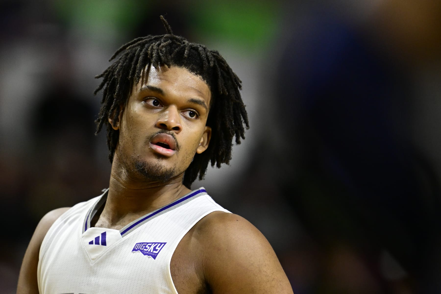 BOISE, IDAHO - MARCH 11: Dillon Jones #2 of the Weber State Wildcats looks on during the first half against the Montana State Bobcats at Idaho Central Arena on March 11, 2024 in Boise, Idaho.  (Photo by Tommy Martino/University of Montana/Getty Images)
