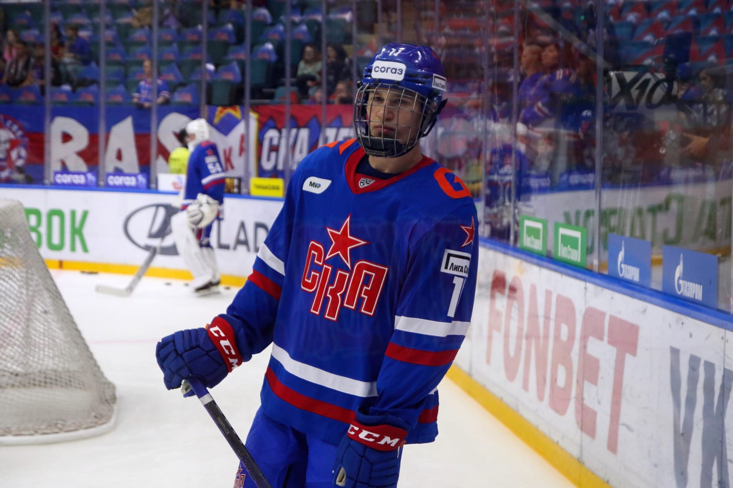 SAINT PETERSBURG, RUSSIA - 2023/09/12: SKA Hockey Club player, Ivan Demidov (11) seen in action during the Kontinental Hockey League, regular season KHL 2023 - 2024 between SKA Saint Petersburg and Spartak Moscow at the Ice Sports Palace.
(Final score; SKA Saint Petersburg 0:3 Spartak Moscow). (Photo by Maksim Konstantinov/SOPA Images/LightRocket via Getty Images) SAINT PETERSBURG, RUSSIA - 2023/09/12: SKA Hockey Club player, Ivan Demidov (11) seen in action during the Kontinental Hockey League, regular season KHL 2023 - 2024 between SKA Saint Petersburg and Spartak Moscow at the Ice Sports Palace.
(Final score; SKA Saint Petersburg 0:3 Spartak Moscow). (Photo by Maksim Konstantinov/SOPA Images/LightRocket via Getty Images)