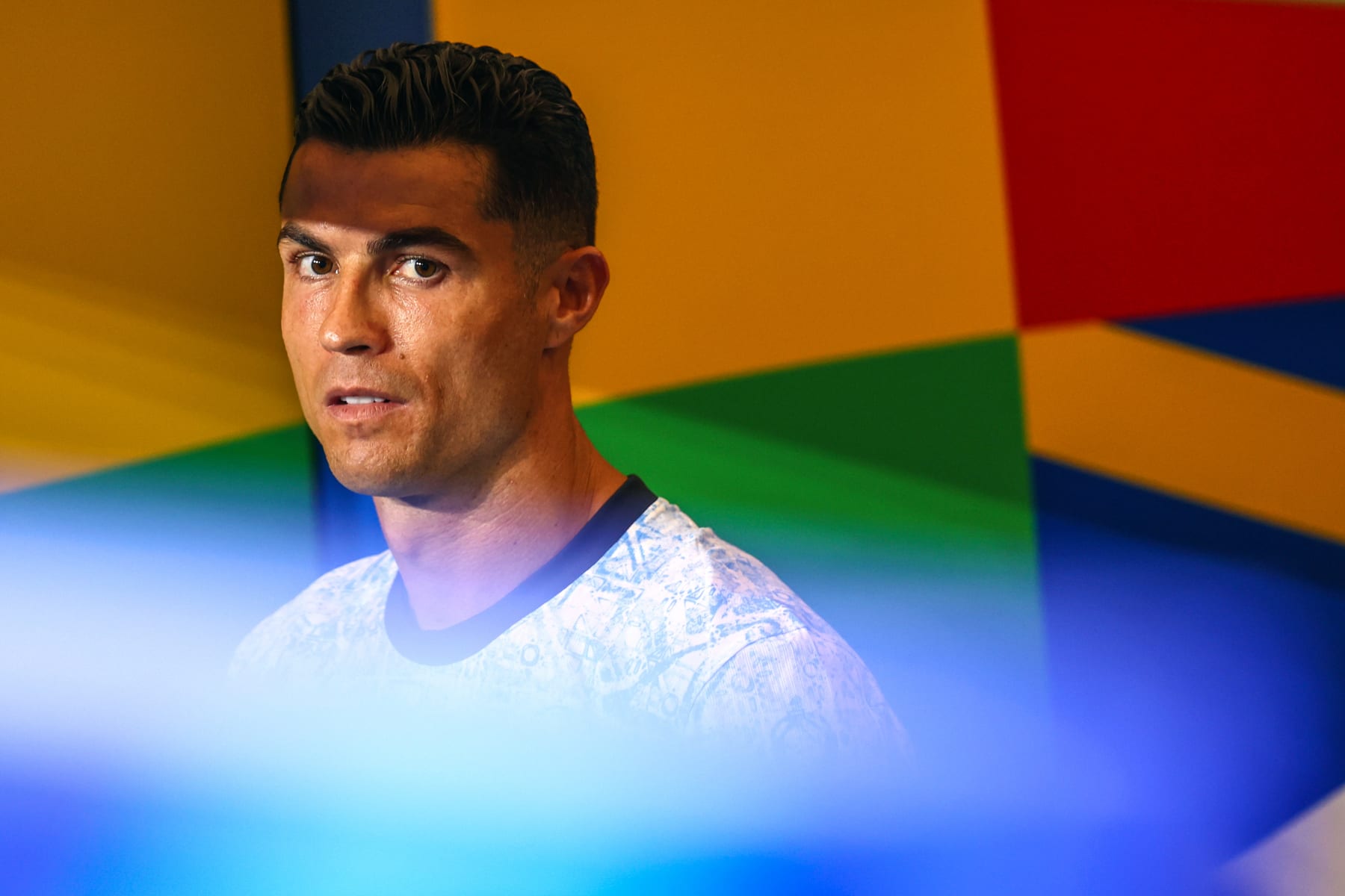 GELSENKIRCHEN, GERMANY - JUNE 26: Cristiano Ronaldo of Portugal leaves the tunnel during the UEFA EURO 2024 group stage match between Georgia and Portugal at Arena AufSchalke on June 26, 2024 in Gelsenkirchen, Germany.(Photo by Charlotte Wilson/Offside/Offside via Getty Images)