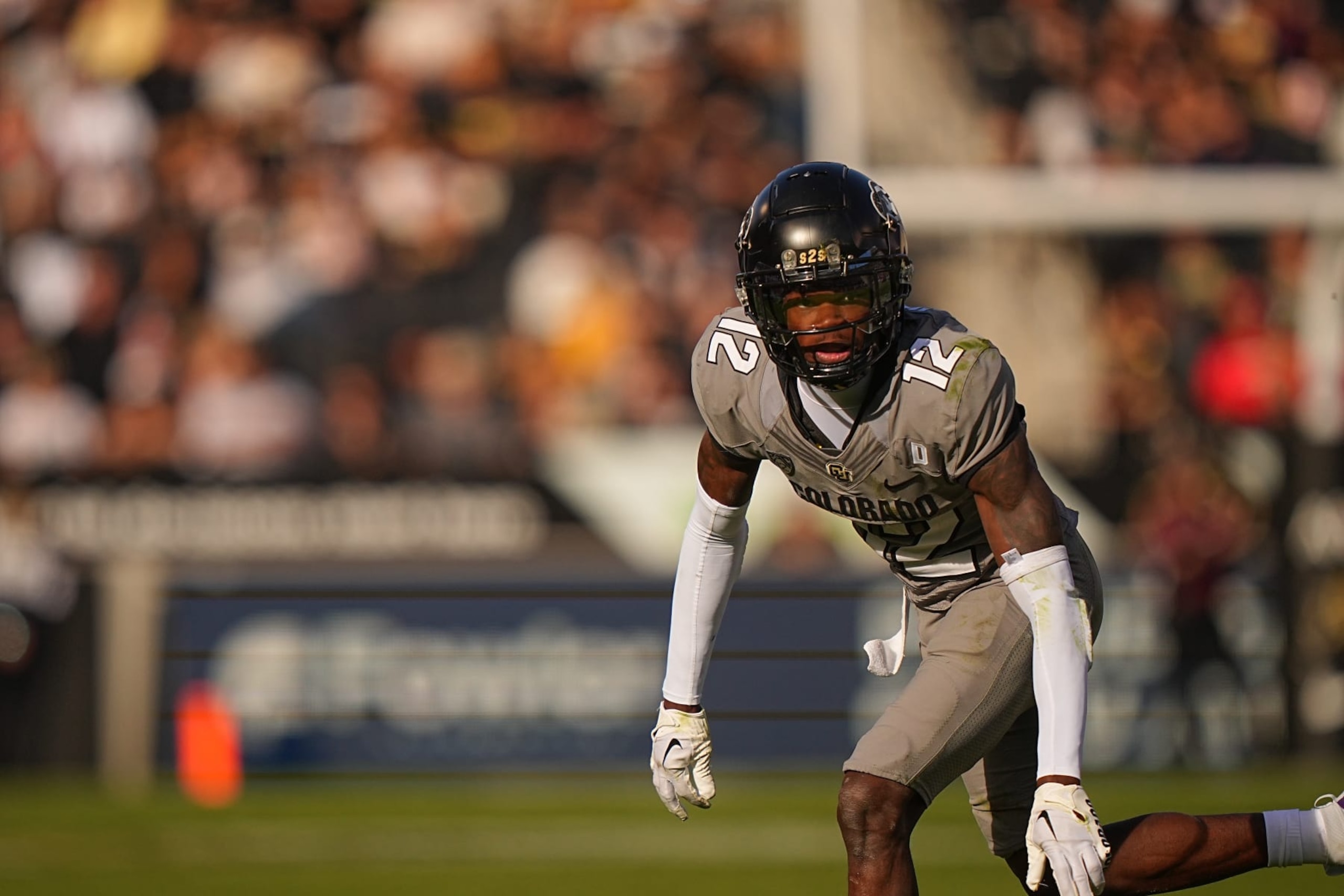 College Football: Colorado Travis Hunter (12) in action, plays pass coverage vs Arizona at Folsom Field.
Boulder, CO 11/11/2023
CREDIT: Erick W. Rasco (Photo by Erick W. Rasco/Sports Illustrated via Getty Images)
(Set Number: X164462) College Football: Colorado Travis Hunter (12) in action, plays pass coverage vs Arizona at Folsom Field.
Boulder, CO 11/11/2023
CREDIT: Erick W. Rasco (Photo by Erick W. Rasco/Sports Illustrated via Getty Images)
(Set Number: X164462)