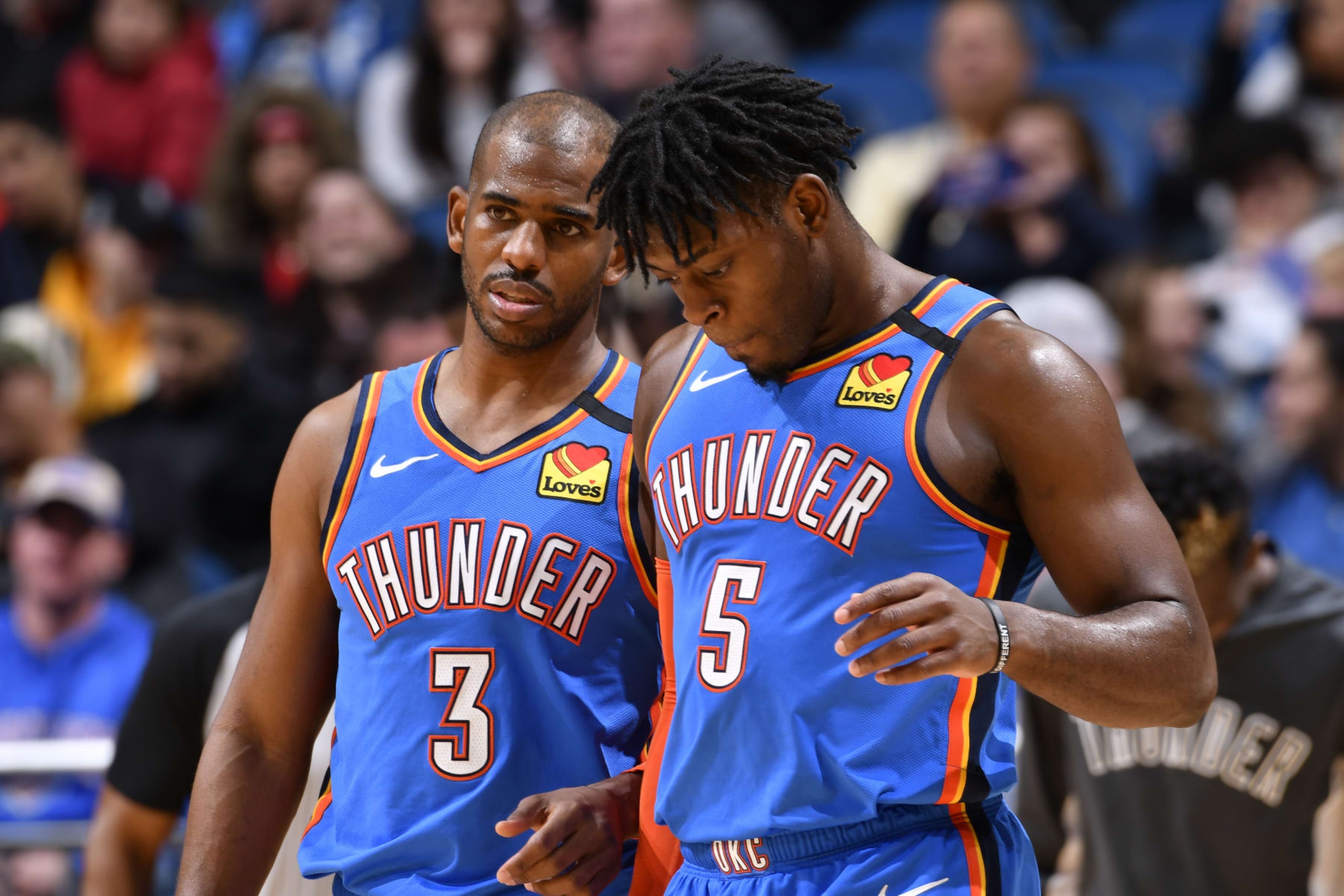 Chris Paul and Luguentz Dort Chris Paul and Luguentz Dort