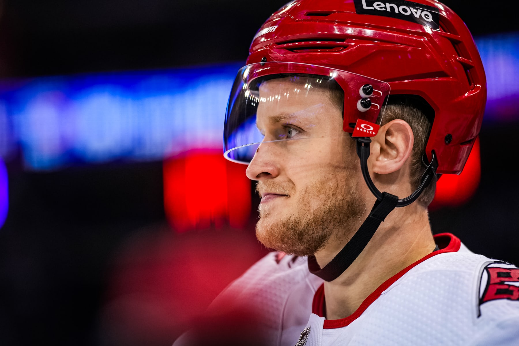 NEW YORK, NEW YORK- MAY 13: Jake Guentzel #59 of the Carolina Hurricanes warms up prior to Game Five of the Second Round of the 2024 Stanley Cup Playoffs against the New York Rangers at Madison Square Garden on May 13, 2024 in New York City. (Photo by Josh Lavallee/NHLI via Getty Images)