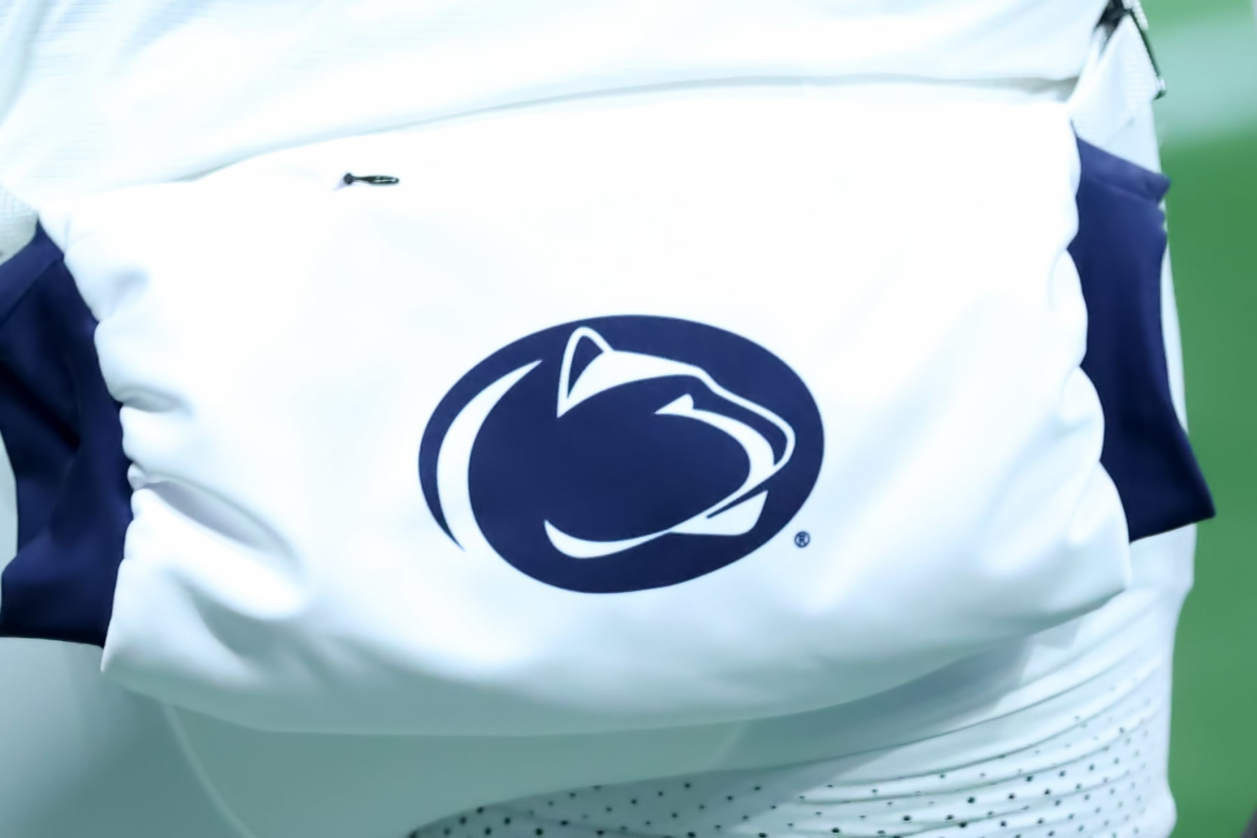 ATLANTA, GA - DECEMBER 30: A general view of the Penn State Nittany Lions logo during the Chick-fil-A Peach Bowl between the Penn State Nittany Lions and the Mississippi Rebels on December 30, 2023 at Mercedes-Benz Stadium in Atlanta, Georgia. (Photo by Michael Wade/Icon Sportswire via Getty Images) ATLANTA, GA - DECEMBER 30: A general view of the Penn State Nittany Lions logo during the Chick-fil-A Peach Bowl between the Penn State Nittany Lions and the Mississippi Rebels on December 30, 2023 at Mercedes-Benz Stadium in Atlanta, Georgia. (Photo by Michael Wade/Icon Sportswire via Getty Images)