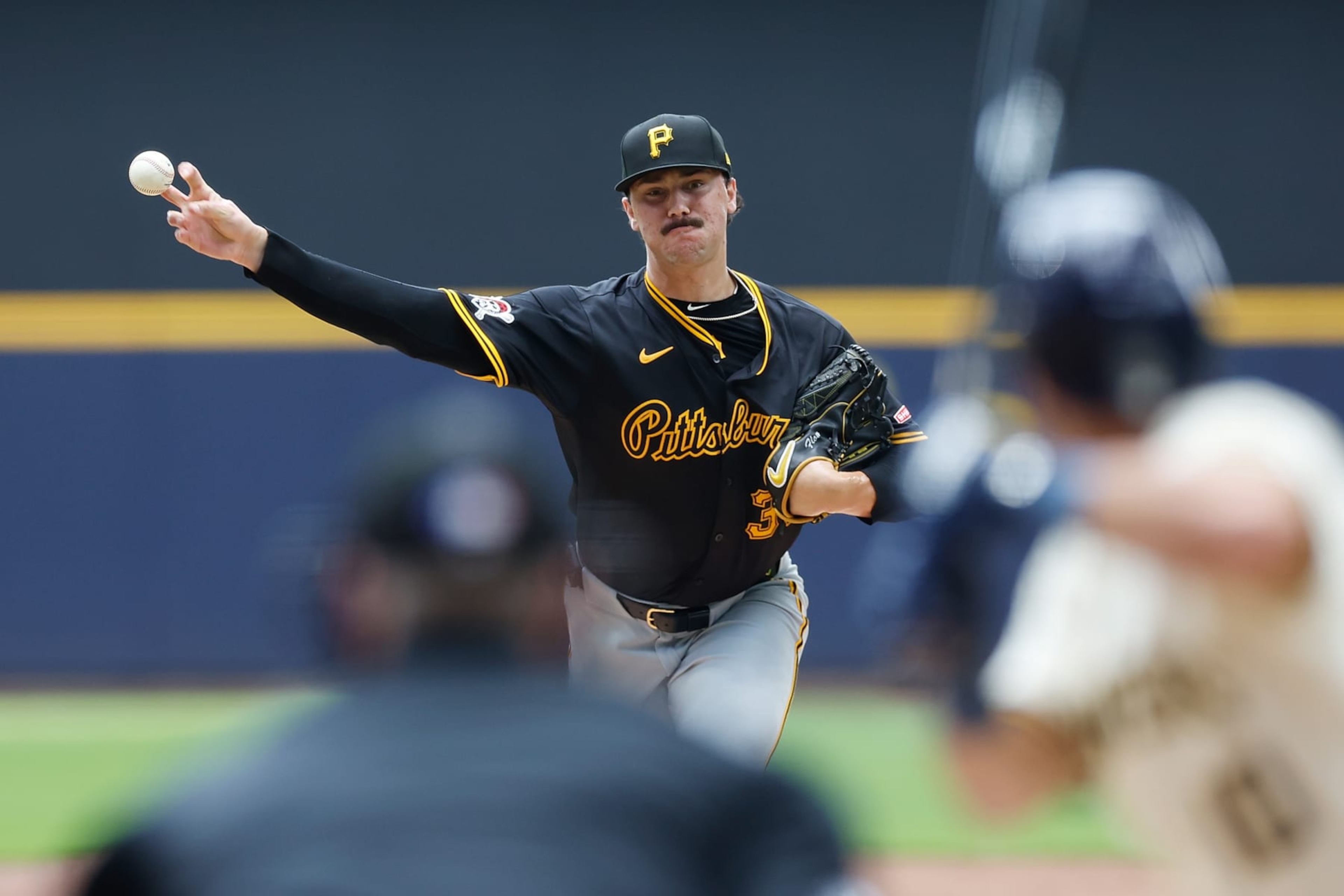 MILWAUKEE, WISCONSIN - JULY 11: Paul Skenes #30 of the Pittsburgh Pirates throws a pitch in the second inning against the Milwaukee Brewers at American Family Field on July 11, 2024 in Milwaukee, Wisconsin. (Photo by John Fisher/Getty Images)
