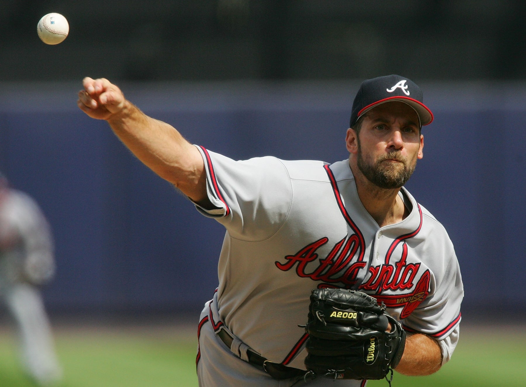 NEW YORK - SEPTEMBER 06:  John Smoltz #29 of the Atlanta Braves delivers a pitch against the New York Mets on September 6, 2006 at Shea Stadium in the Flushing neighborhood of the Queens borough of New York City.  (Photo by Jim McIsaac/Getty Images)