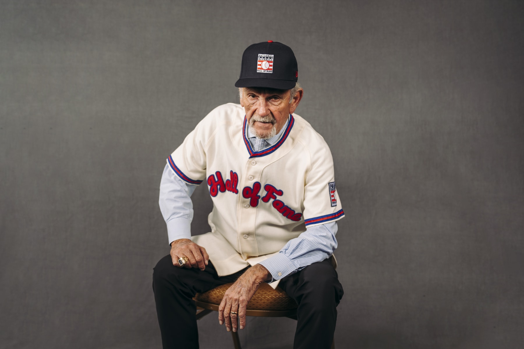 NASHVILLE, TN - DECEMBER 04: Jim Leyland poses for a portrait after his Hall of Fame press conference at the 2023 MLB Winter Meetings at Gaylord Opryland Resort & Convention Center on Monday, December 4, 2023 in Nashville, Tennessee. (Photo by Taylor Baucom/MLB Photos via Getty Images)