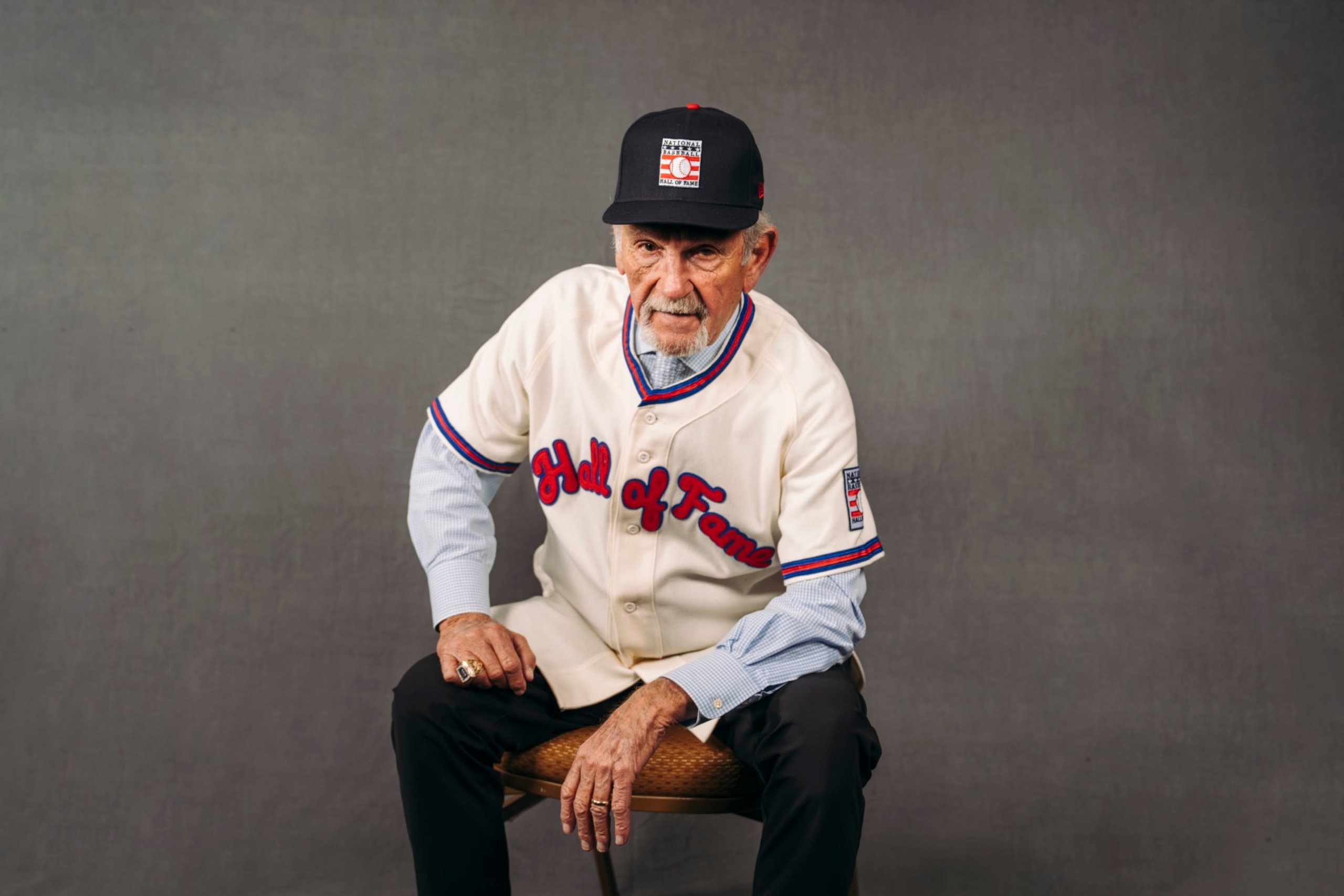 NASHVILLE, TN - DECEMBER 04: Jim Leyland poses for a portrait after his Hall of Fame press conference at the 2023 MLB Winter Meetings at Gaylord Opryland Resort & Convention Center on Monday, December 4, 2023 in Nashville, Tennessee. (Photo by Taylor Baucom/MLB Photos via Getty Images)