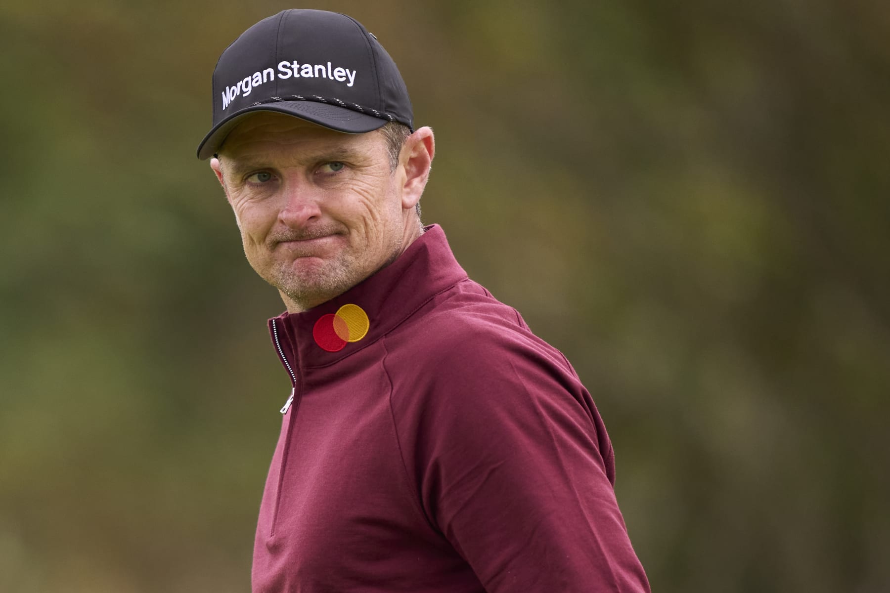 TROON, SCOTLAND - JULY 21: Justin Rose of England on the 11th hole on day four of The 152nd Open championship at Royal Troon on July 21, 2024 in Troon, Scotland. (Photo by Pedro Salado/Getty Images)
