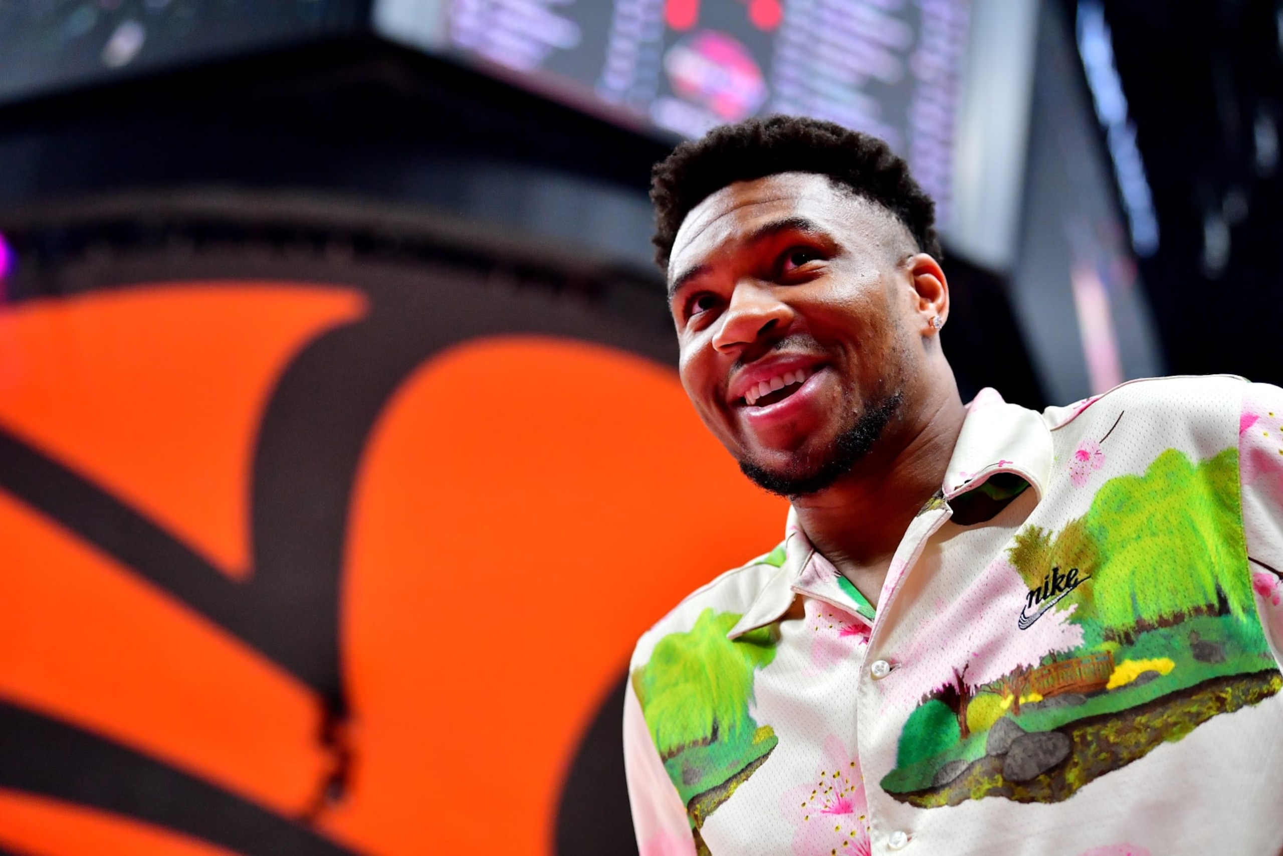 BERLIN, GERMANY - MAY 26:  Giannis Antetokounmpo, 2 times NBA MVP during Championship Game of Turkish Airlines EuroLeague Final Four Berlin 2024 between Real Madrid v Panathinaikos Aktor Athens at Uber Arena on May 26, 2024 in Berlin, Germany. (Photo by Luca Sgamellotti/Euroleague Basketball via Getty Images)