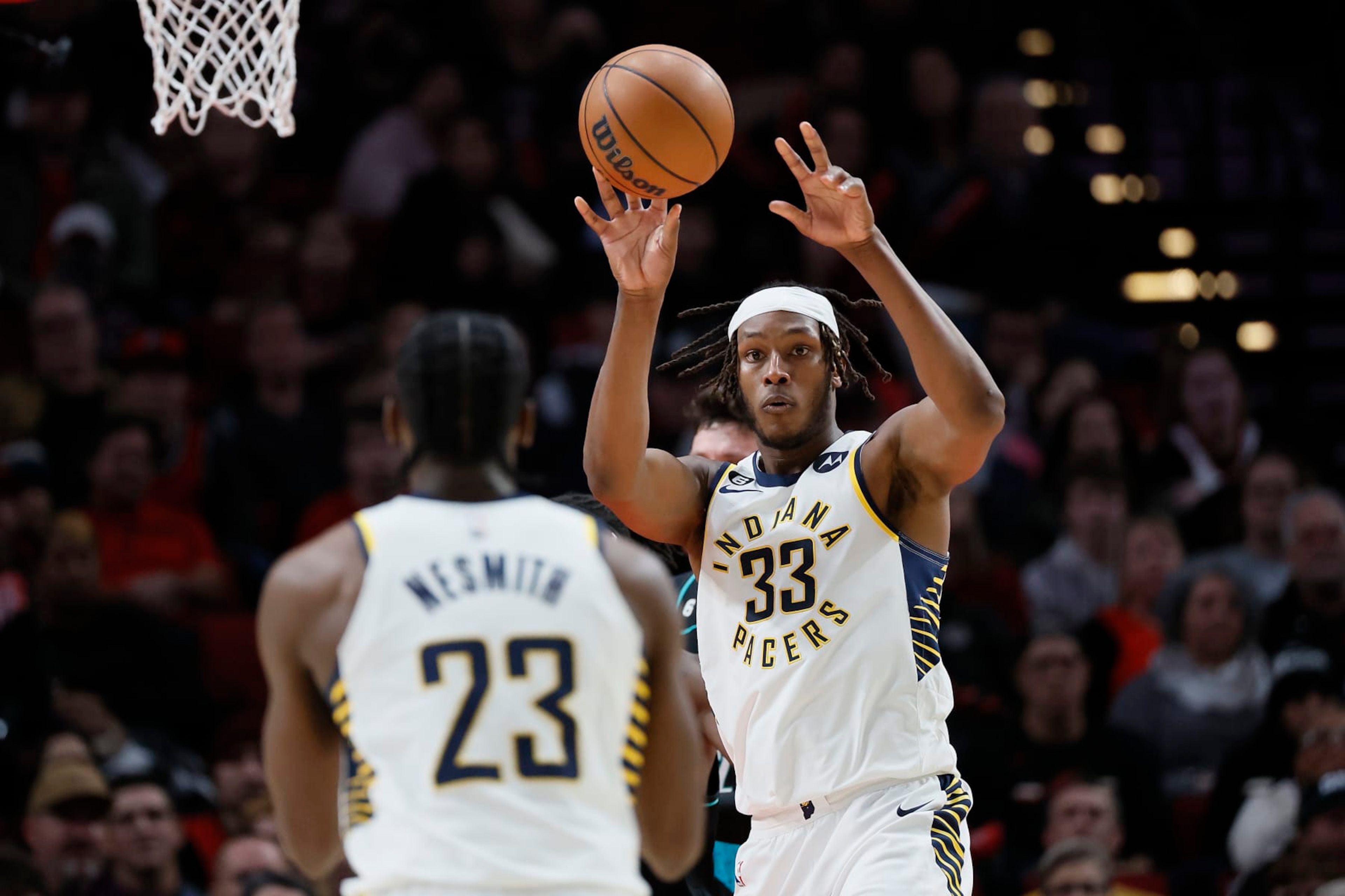 Aaron Nesmith and Myles Turner