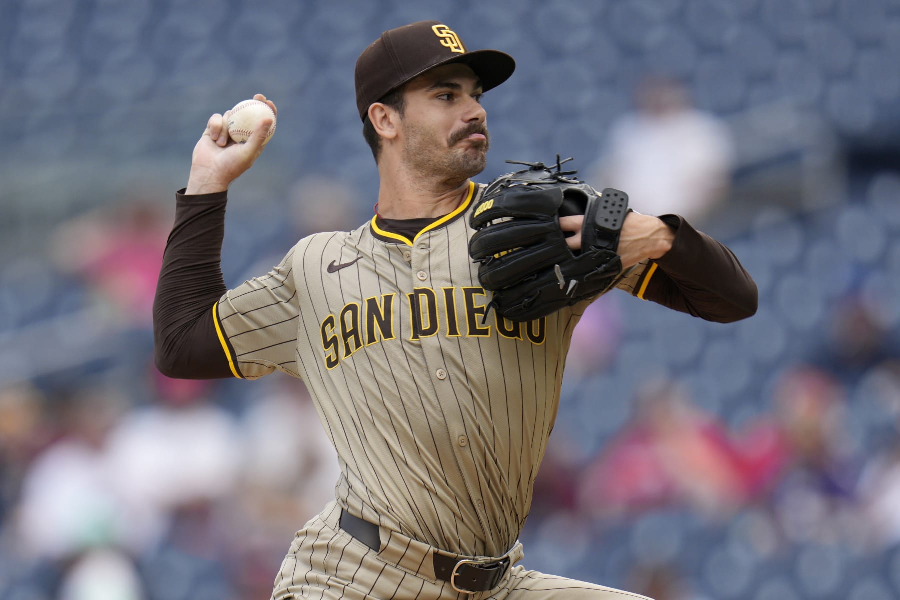 WASHINGTON, DC - JULY 25: Dylan Cease #84 of the San Diego Padres pitches to the Washington Nationals during the first inning at Nationals Park on July 25, 2024 in Washington, DC. (Photo by Jess Rapfogel/Getty Images)
