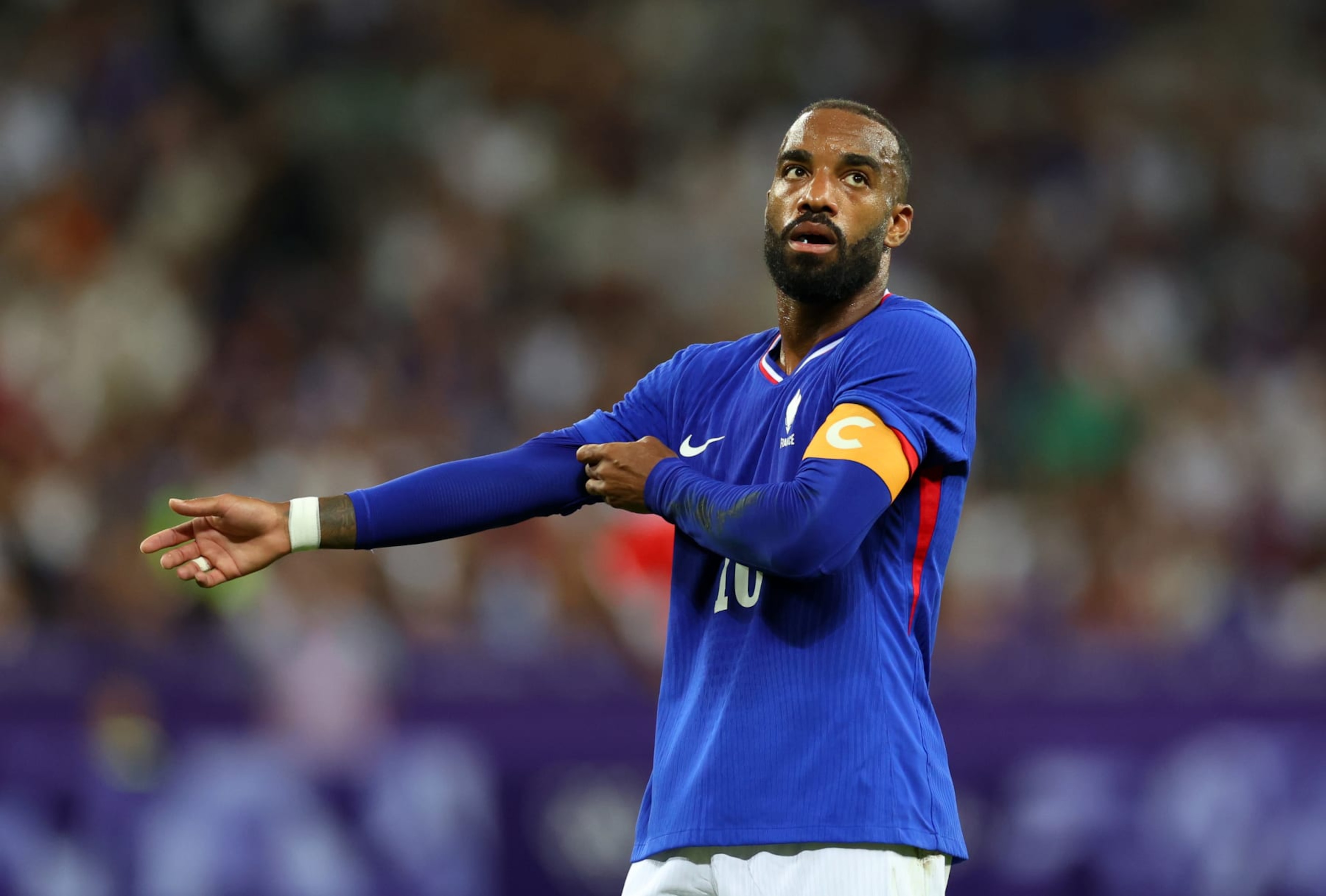 Alexandre Lacazette of Team France Alexandre Lacazette of Team France