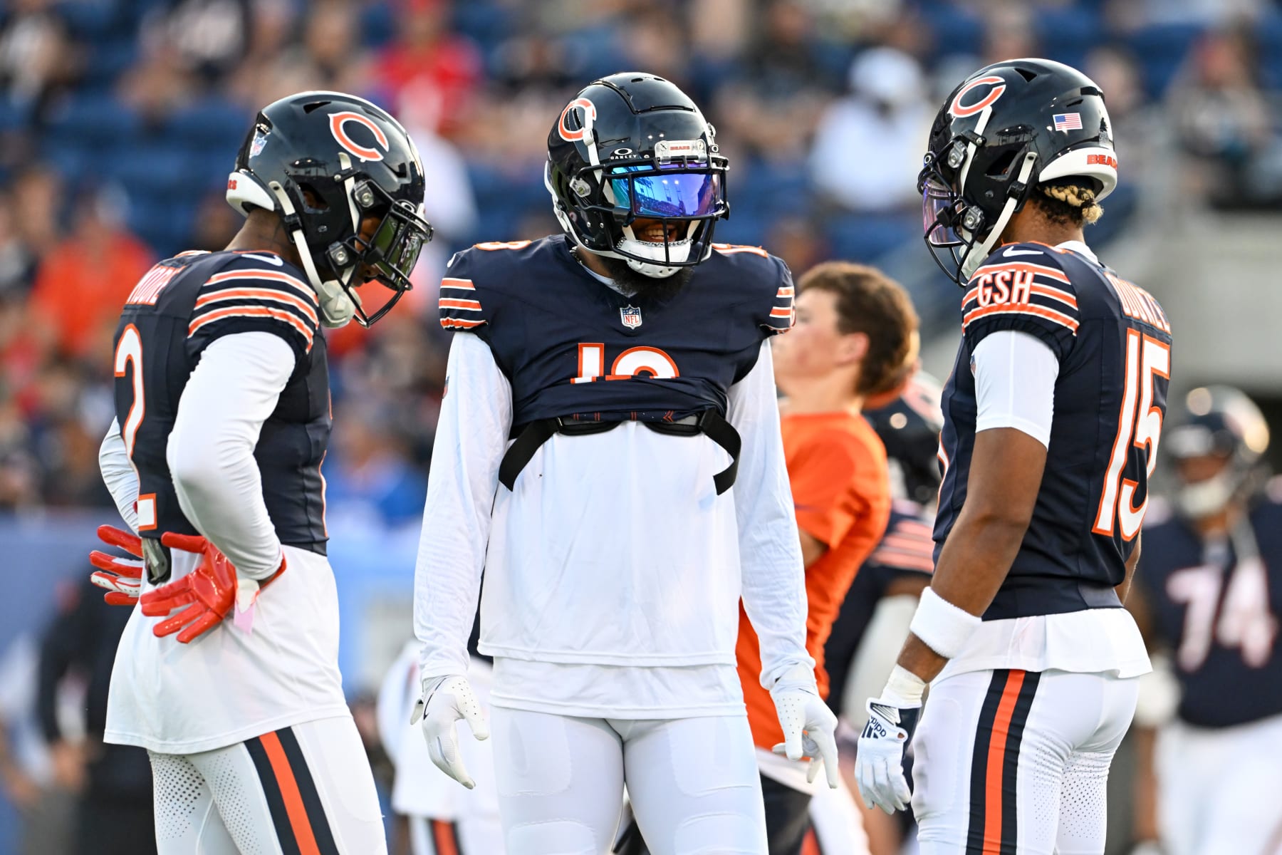 Bears WRs DJ Moore, Keenan Allen and Rome Odunze