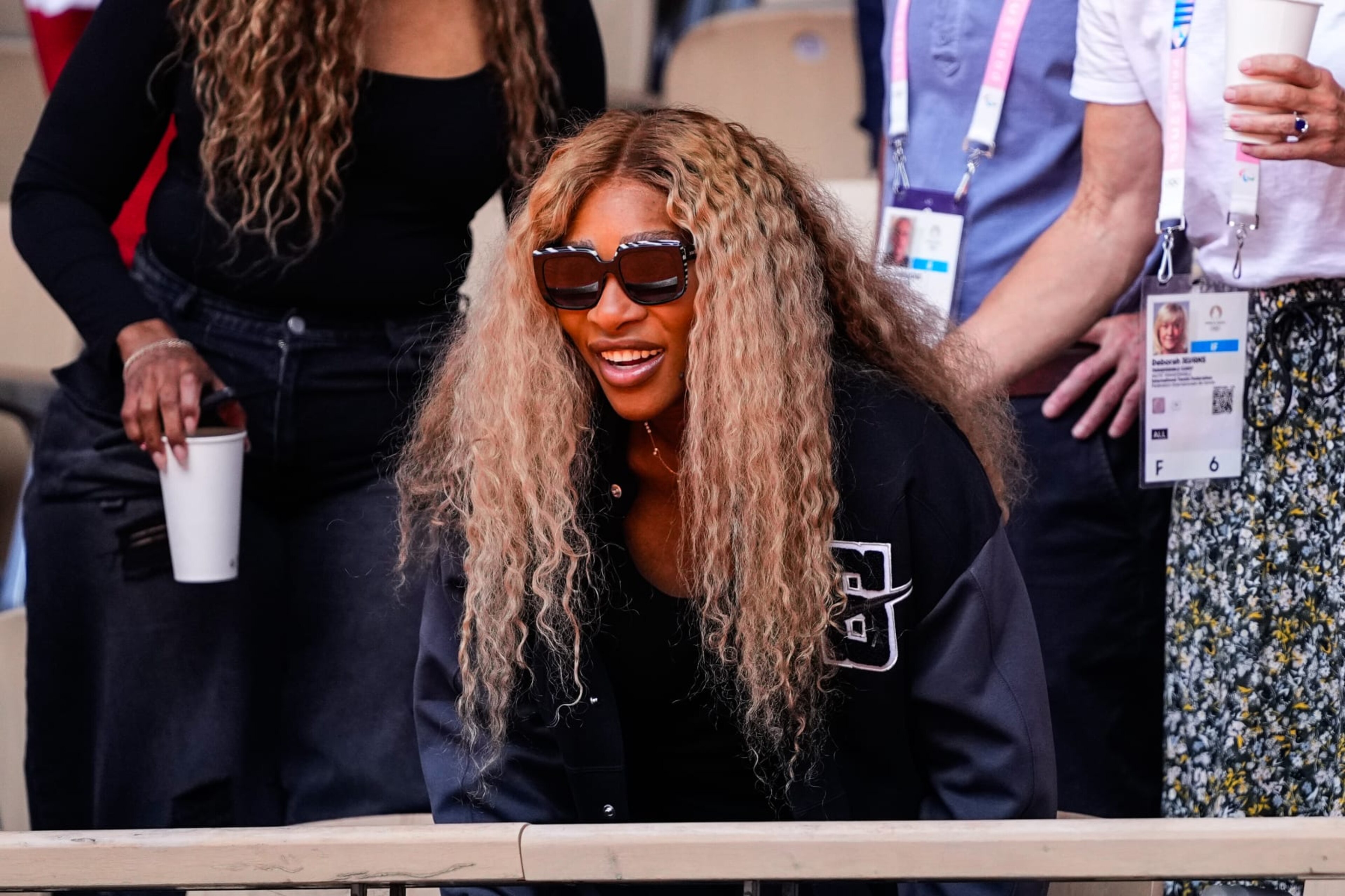 PARIS, FRANCE - AUGUST 04: Serena Williams, former tennis player of the USA is seen during the march between Novak Djokovic of Serbia and Carlos Alcaraz of Spain during the Men's Singles Gold medal match on Court Philippe-Chatrier at Roland-Garros Stadium during the Paris 2024 Olympics Games on August 04, 2024 in Paris, France. (Photo By Oscar J Barroso/Europa Press via Getty Images)