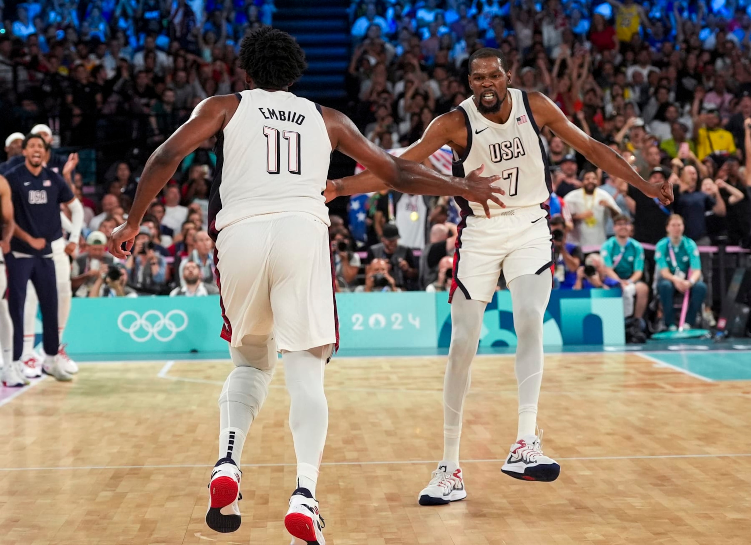 Joel Embiid and Kevin Durant