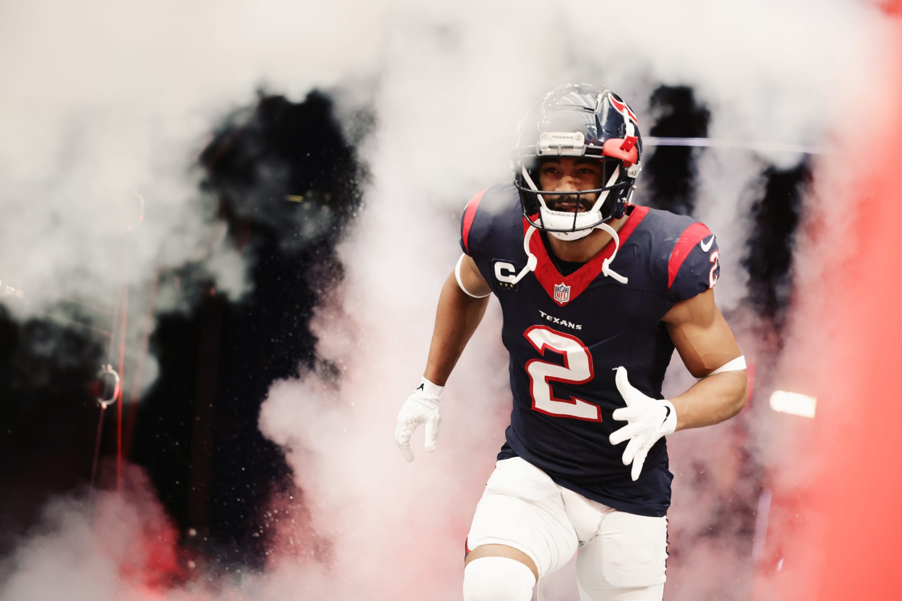 HOUSTON, TEXAS - DECEMBER 31: Robert Woods #2 of the Houston Texans takes the field at NRG Stadium on December 31, 2023 in Houston, Texas. (Photo by Carmen Mandato/Getty Images)