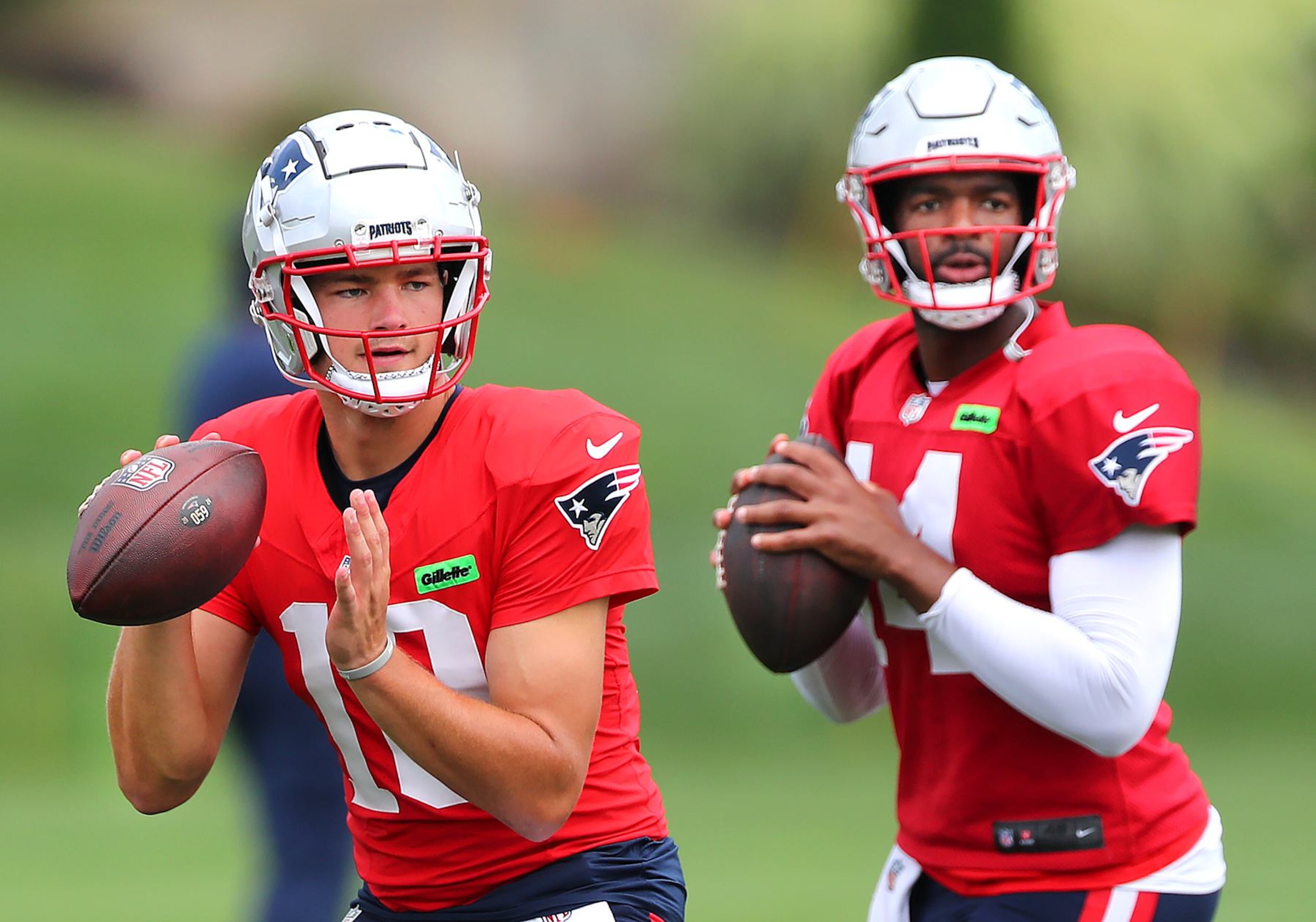 Drake Maye and Jacoby Brissett