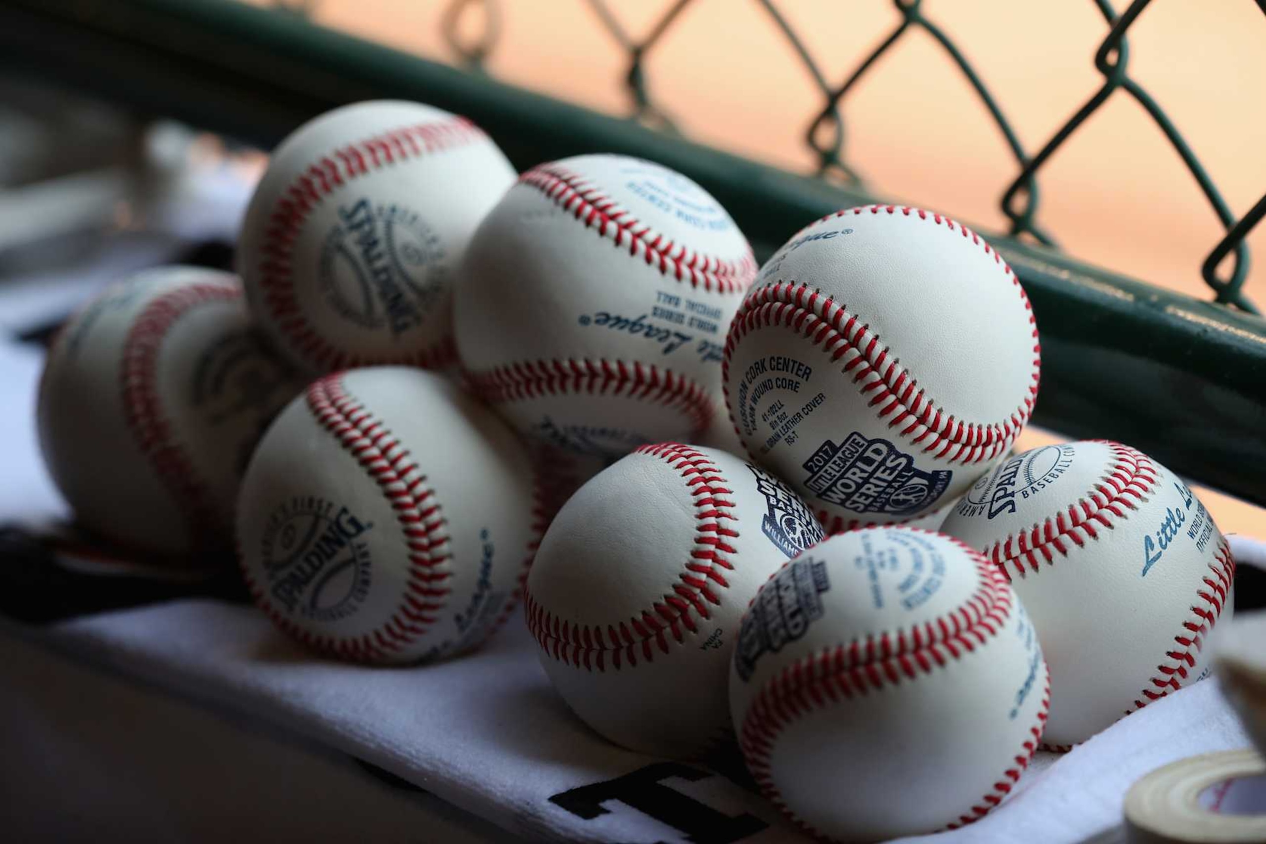 SOUTH WILLIAMSPORT, PA - AUGUST 27: Baseballs sit in the well during the Championship Game of the Little League World Series between Japan and the Southwest Team from Texas at Lamade Stadium on August 27, 2017 in South Williamsport, Pennsylvania.  (Photo by Rob Carr/Getty Images)