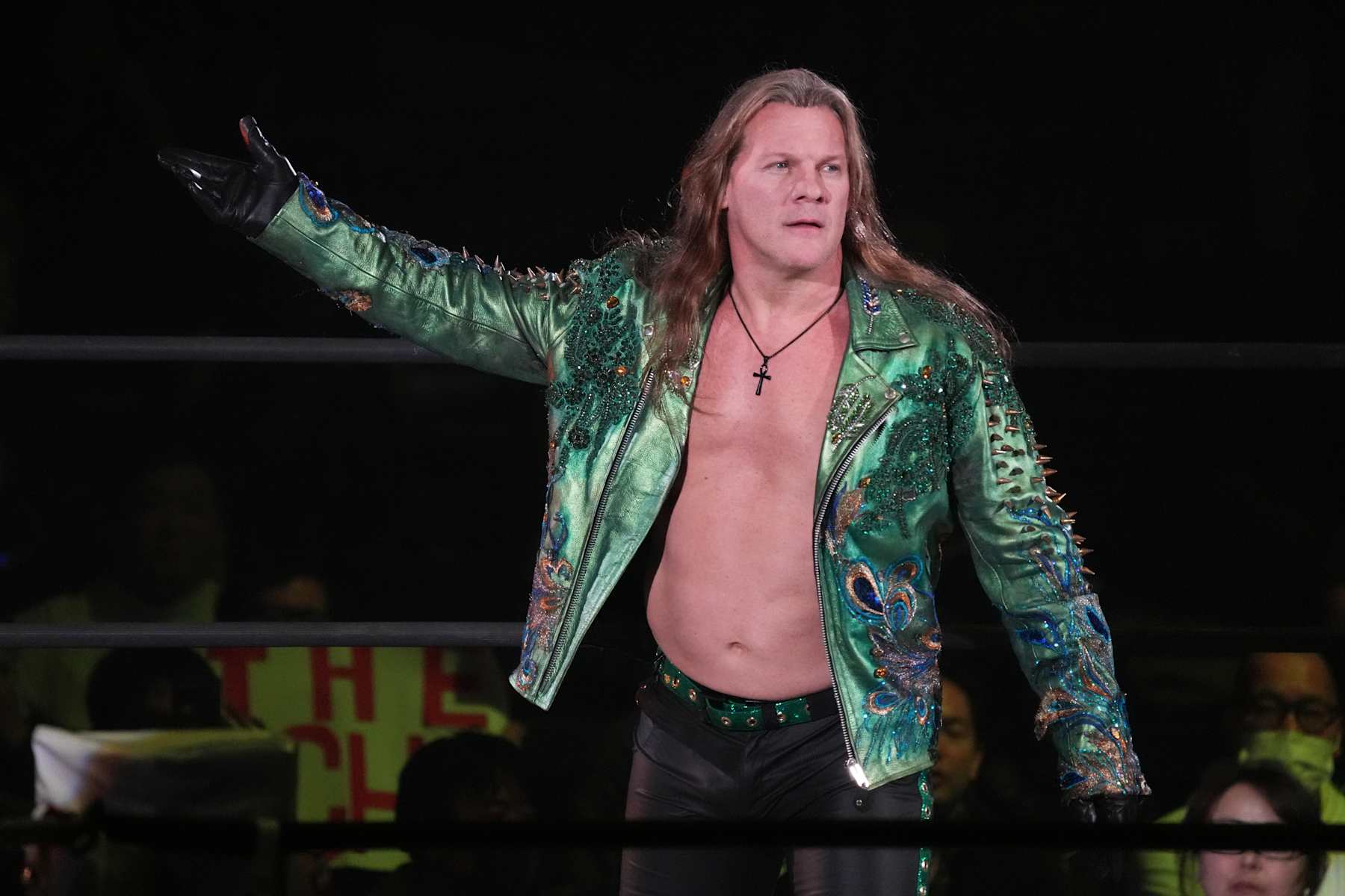 TOKYO, JAPAN - NOVEMBER 12: Chris Jericho enters the ring during the DDT Pro-Wrestling at Ryogoku Kokugikan on November 12, 2023 in Tokyo, Japan. (Photo by Etsuo Hara/Getty Images)