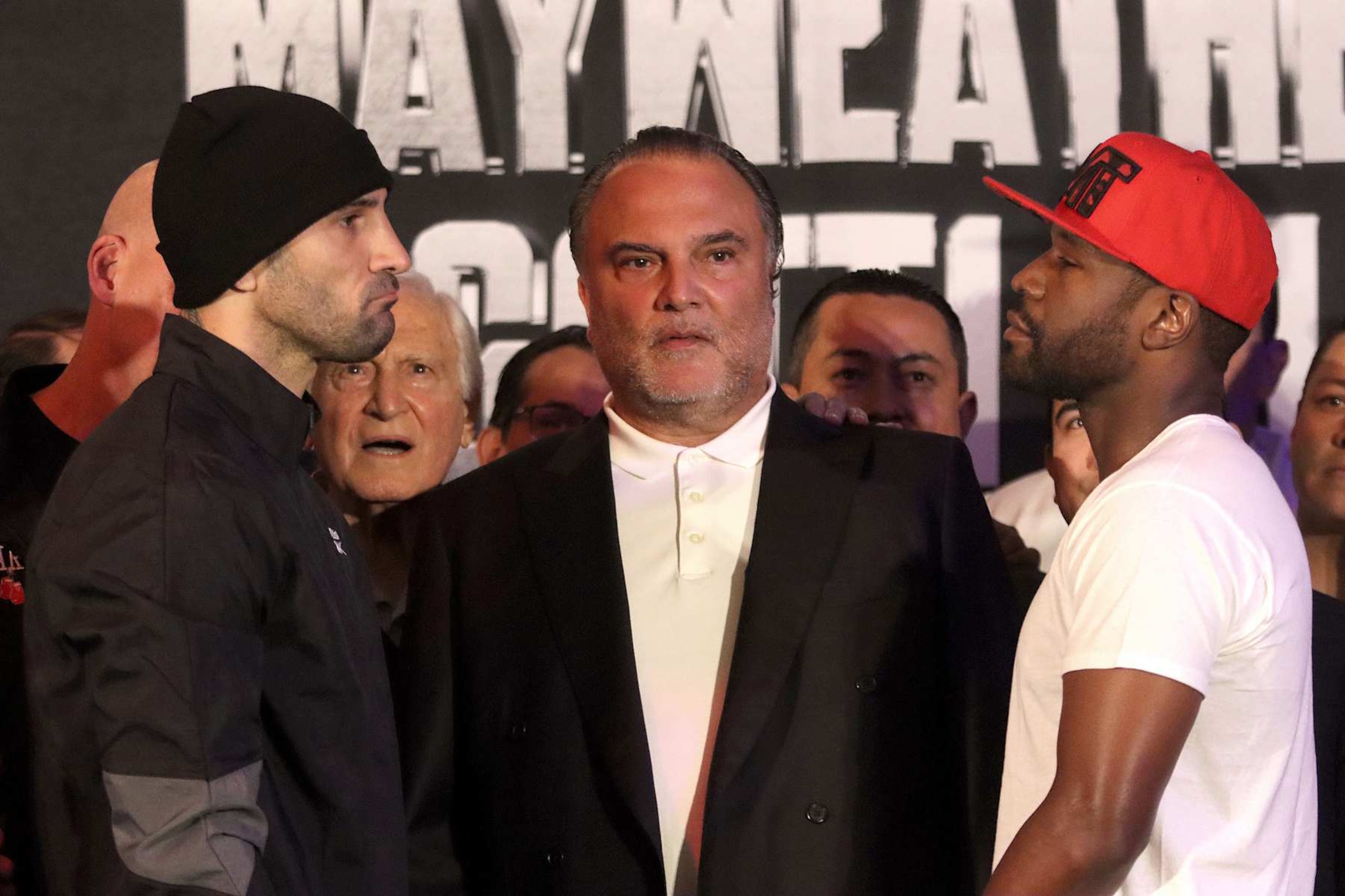 John Gotti III squares off with Floyd Mayweather Jr.