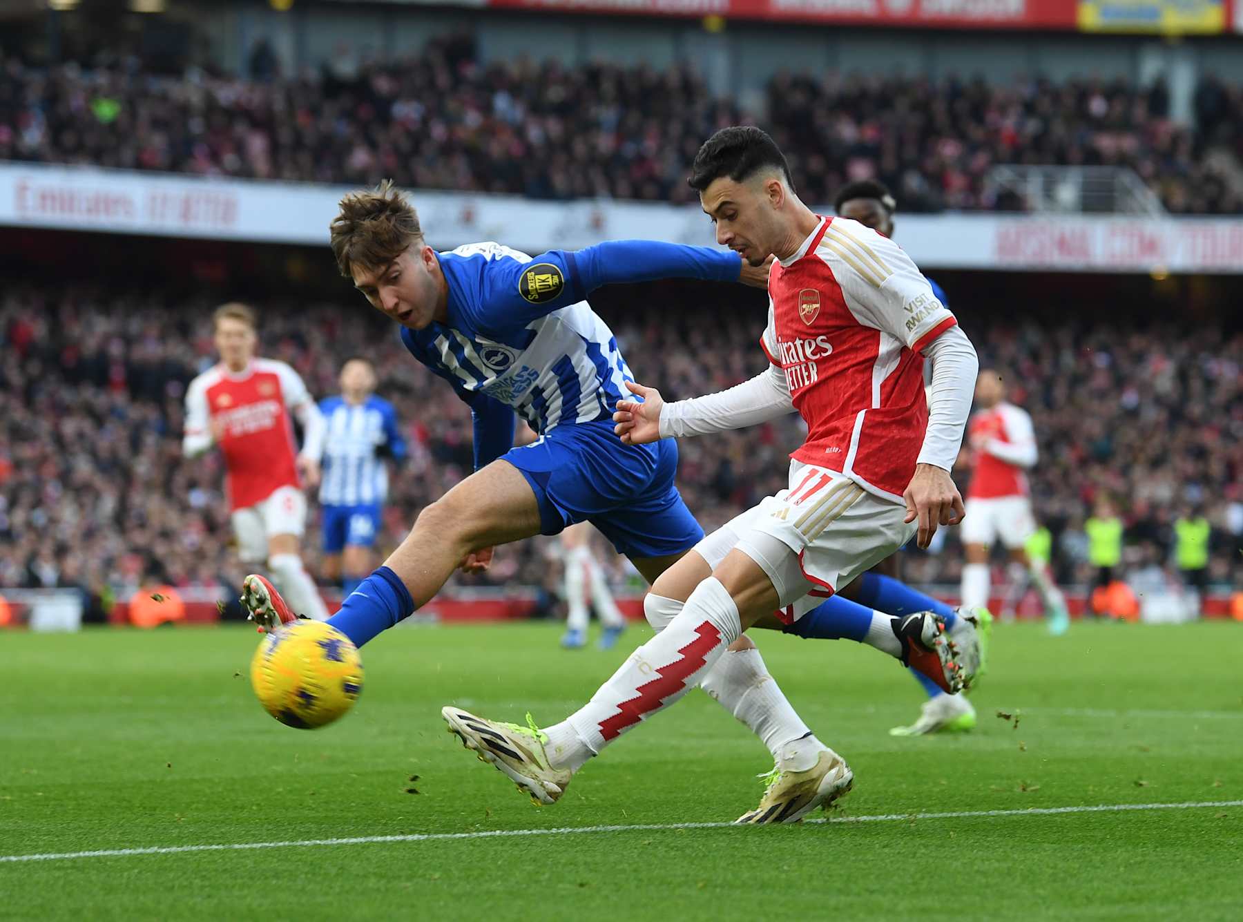 Jack Hinshelwood and Gabriel Martinelli.