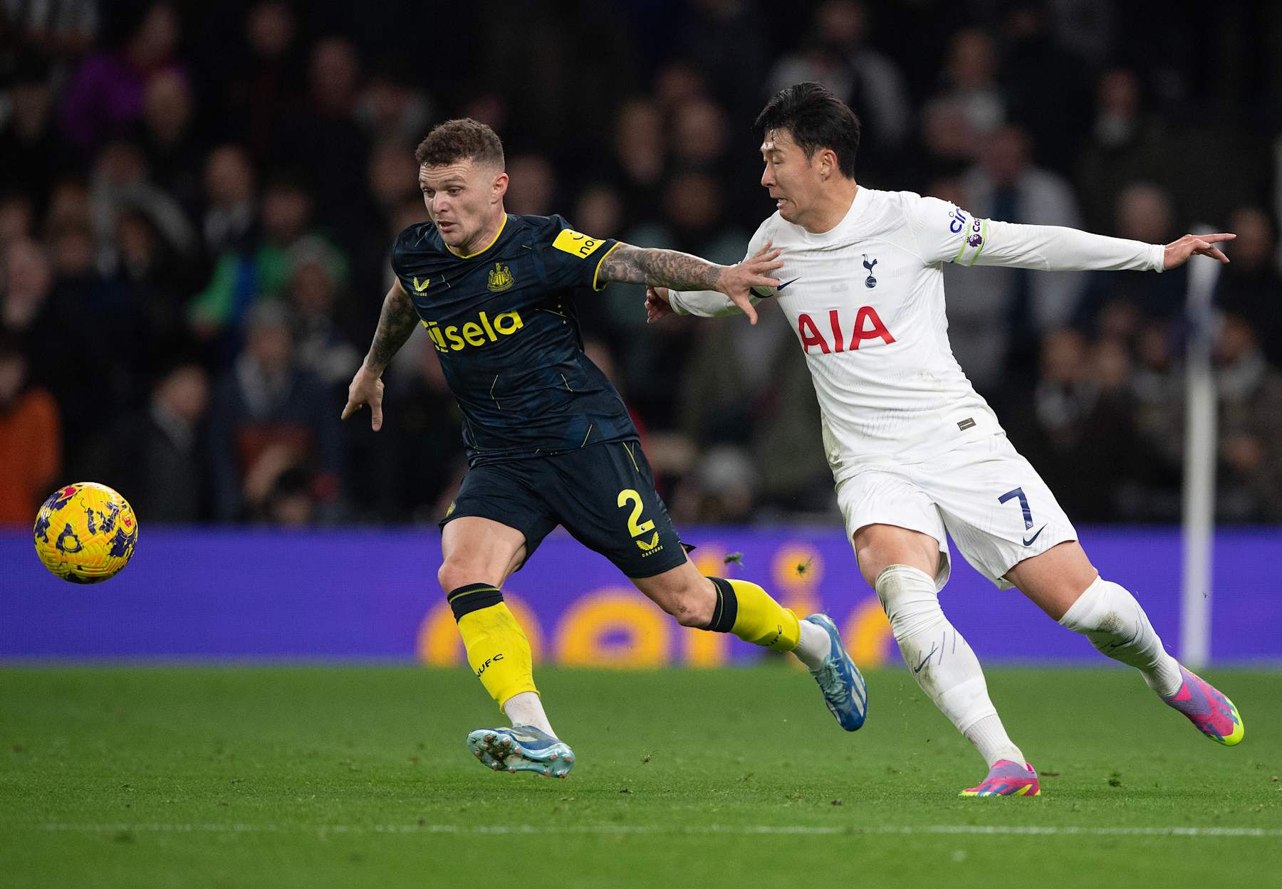 Kieran Trippier and Heung-min Son.