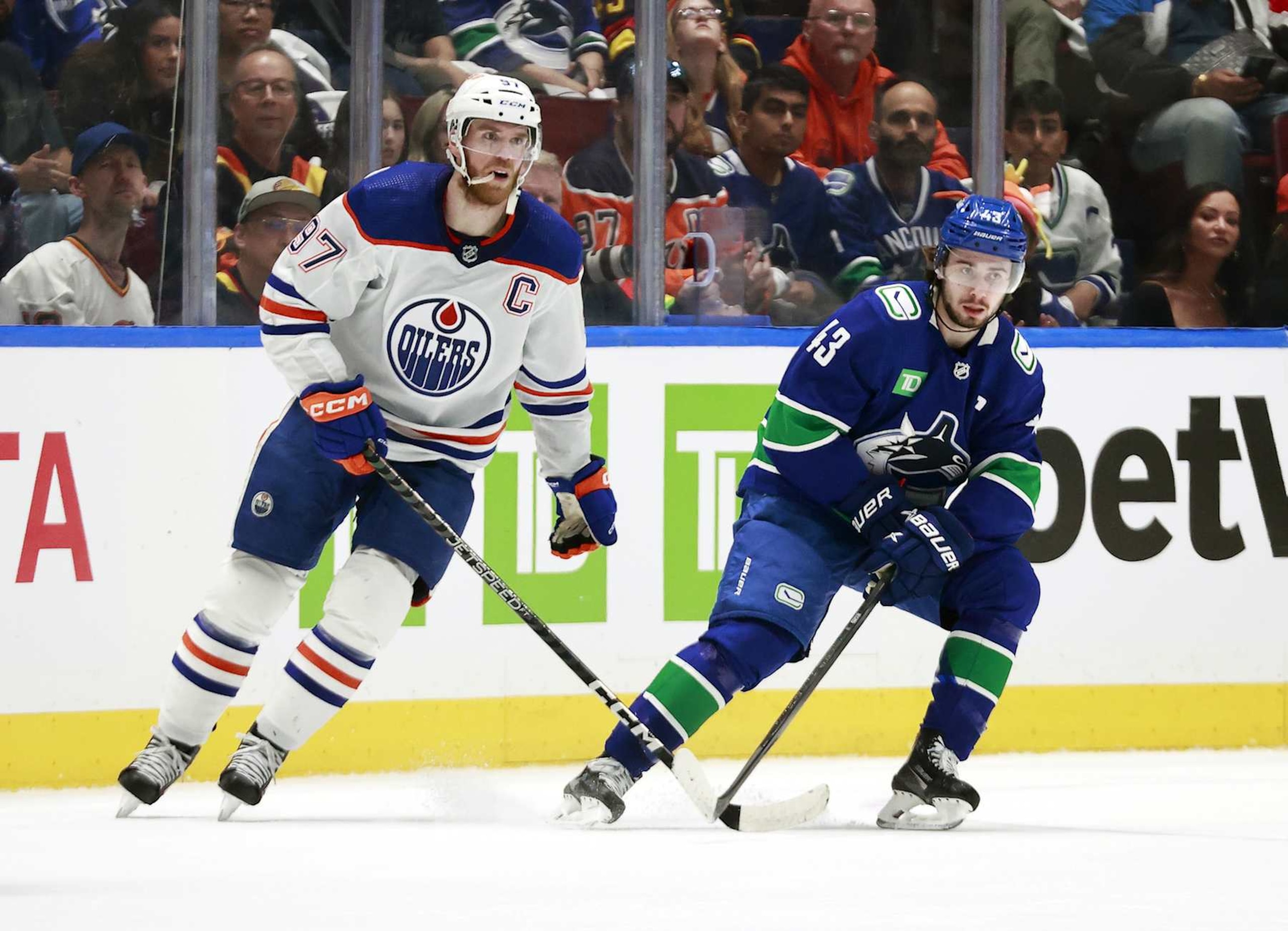 Connor McDavid and Quinn Hughes