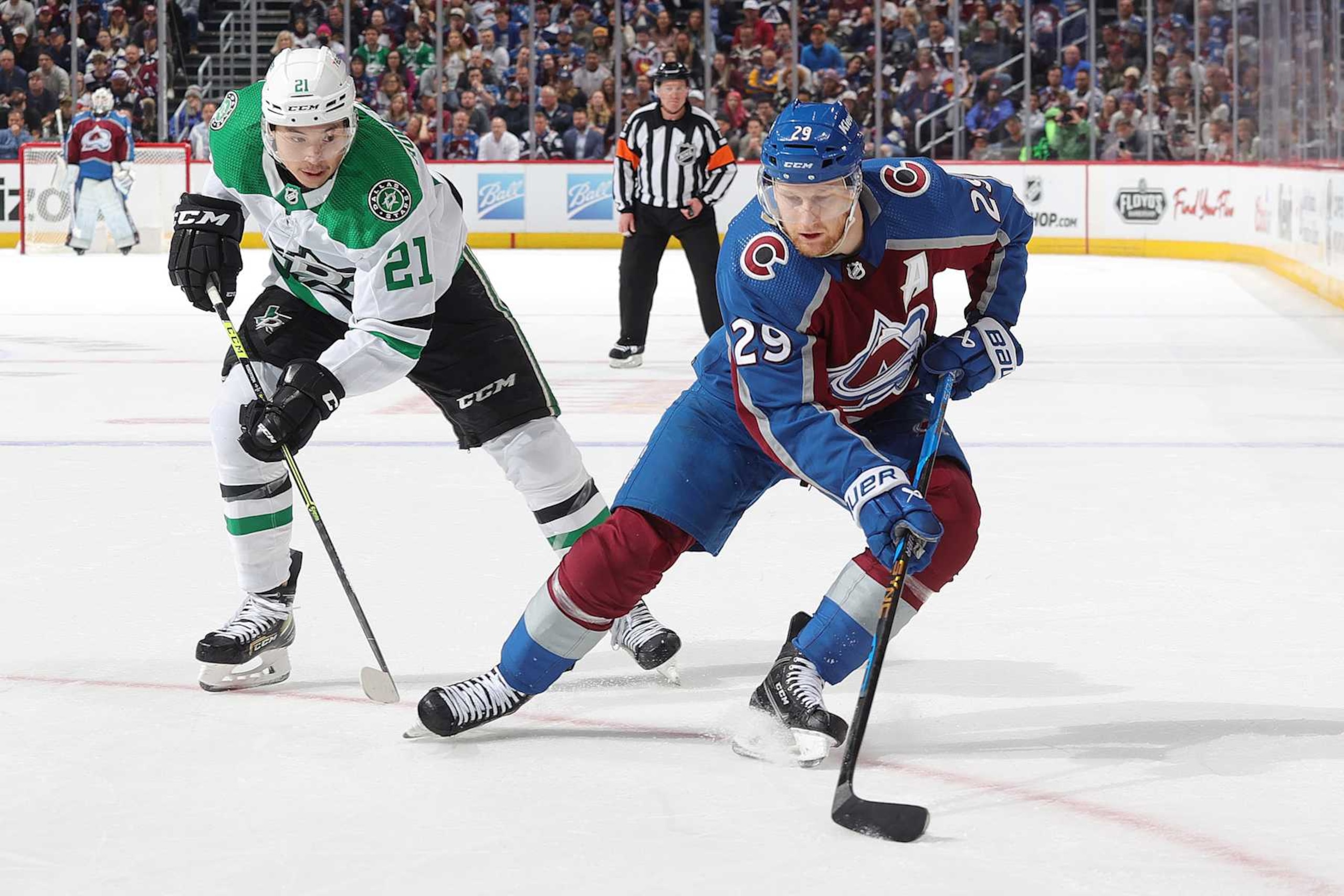 Jason Robertson and Nathan MacKinnon