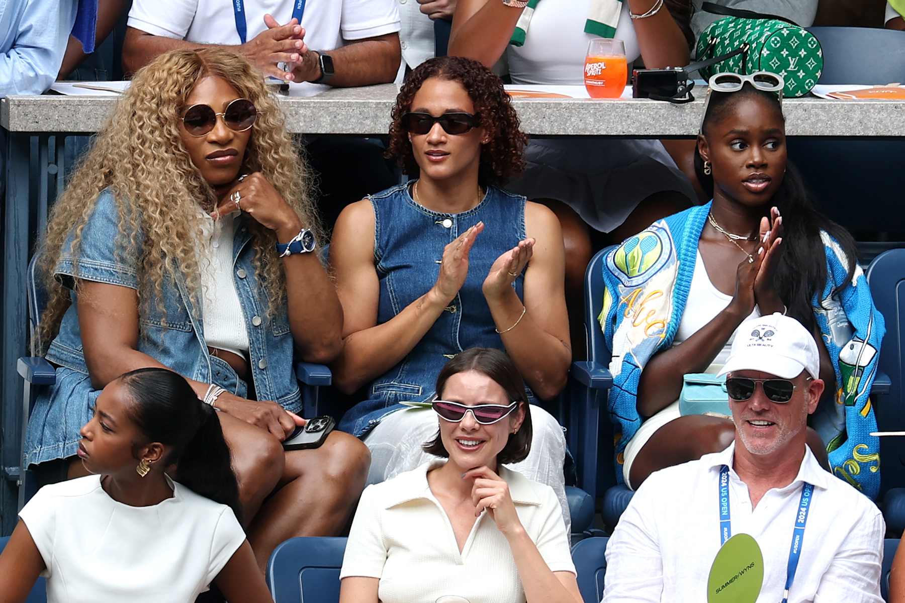 NEW YORK, NEW YORK - AUGUST 31: Serena Williams attends Day Six of the 2024 US Open at USTA Billie Jean King National Tennis Center on August 31, 2024 in the Flushing neighborhood of the Queens borough of New York City. (Photo by Jamie Squire/Getty Images)