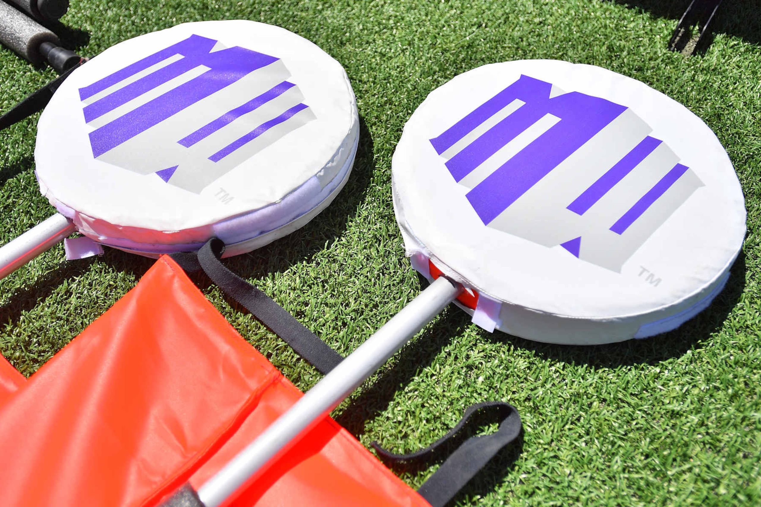 ALBUQUERQUE, NEW MEXICO - AUGUST 24: The Mountain West Conference logo is displayed on a set of first down chains before a game between the Montana State Bobcats and the New Mexico Lobos at University Stadium on August 24, 2024 in Albuquerque, New Mexico. (Photo by Sam Wasson/Getty Images)