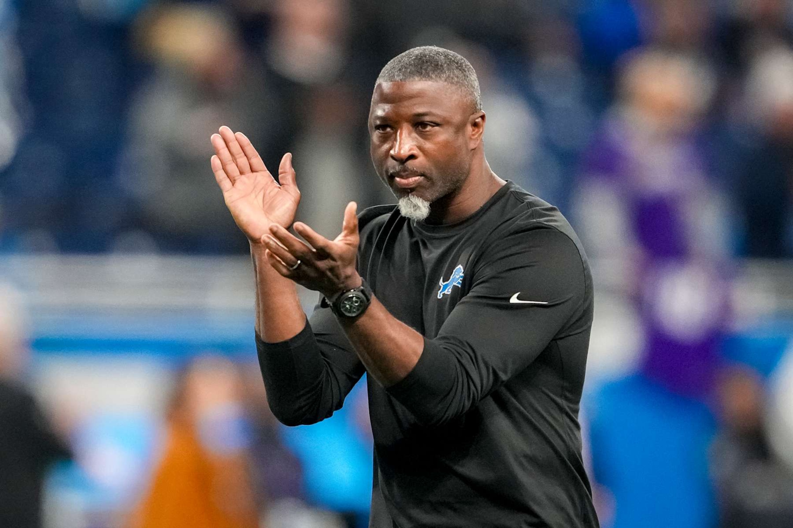 Detroit Lions defensive coordinator Aaron Glenn