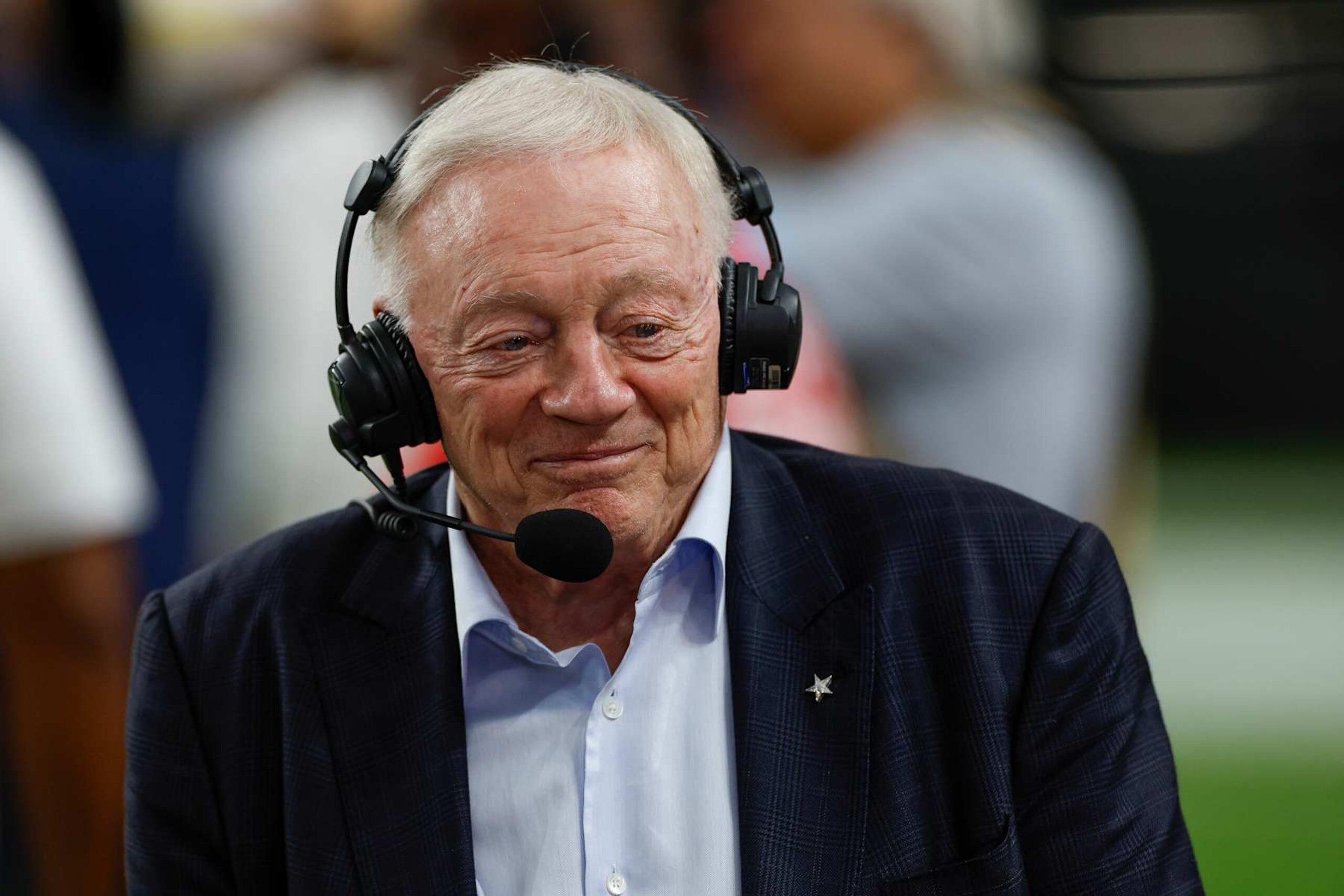 LAS VEGAS, NEVADA - AUGUST 17: Dallas Cowboys owner, president, general manager Jerry Jones sits for an interview prior to a preseason game against the Las Vegas Raiders at Allegiant Stadium on August 17, 2024 in Las Vegas, Nevada. (Photo by Brandon Sloter/Getty Images) LAS VEGAS, NEVADA - AUGUST 17: Dallas Cowboys owner, president, general manager Jerry Jones sits for an interview prior to a preseason game against the Las Vegas Raiders at Allegiant Stadium on August 17, 2024 in Las Vegas, Nevada. (Photo by Brandon Sloter/Getty Images)