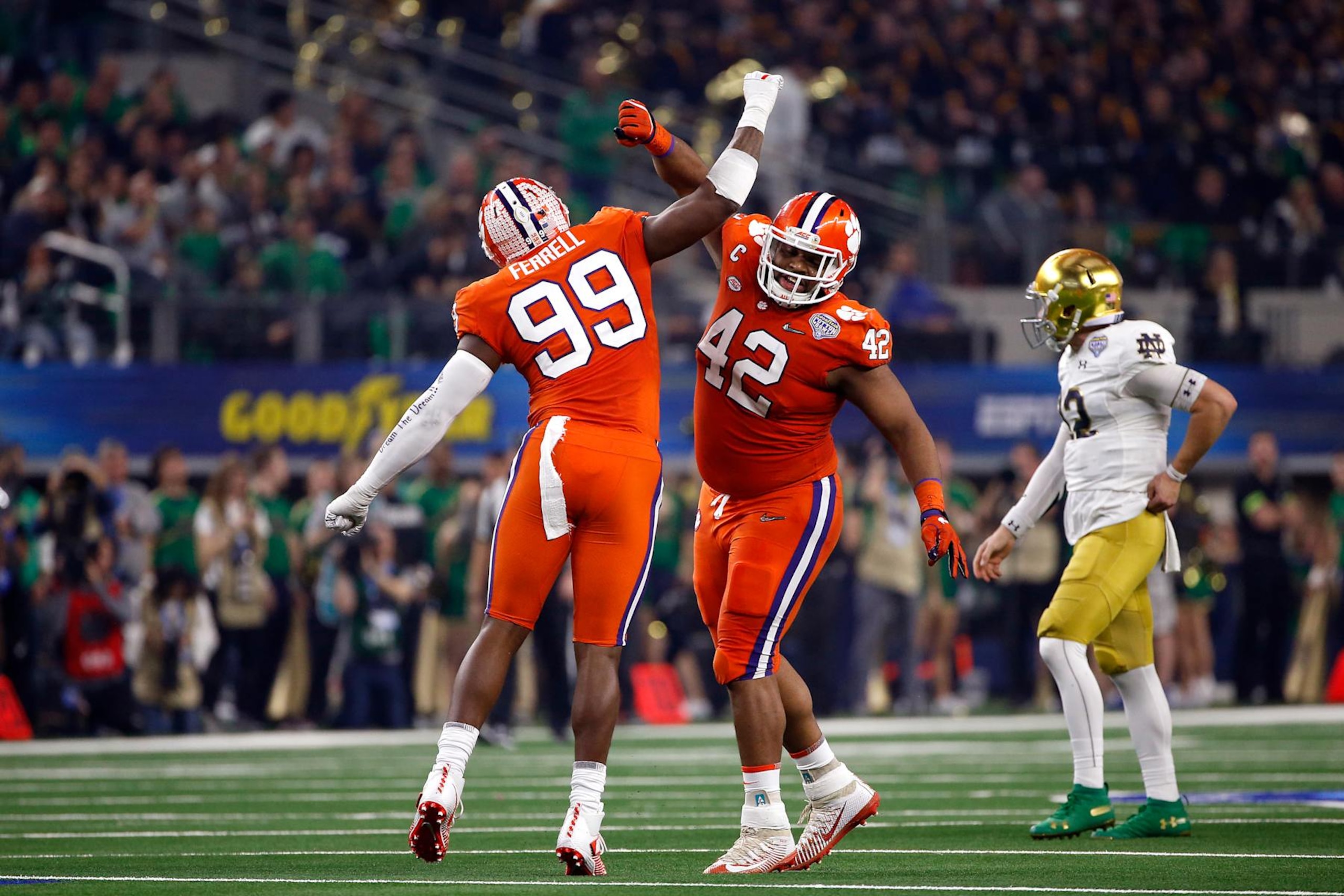 Clelin Ferrell and Christian Wilkins