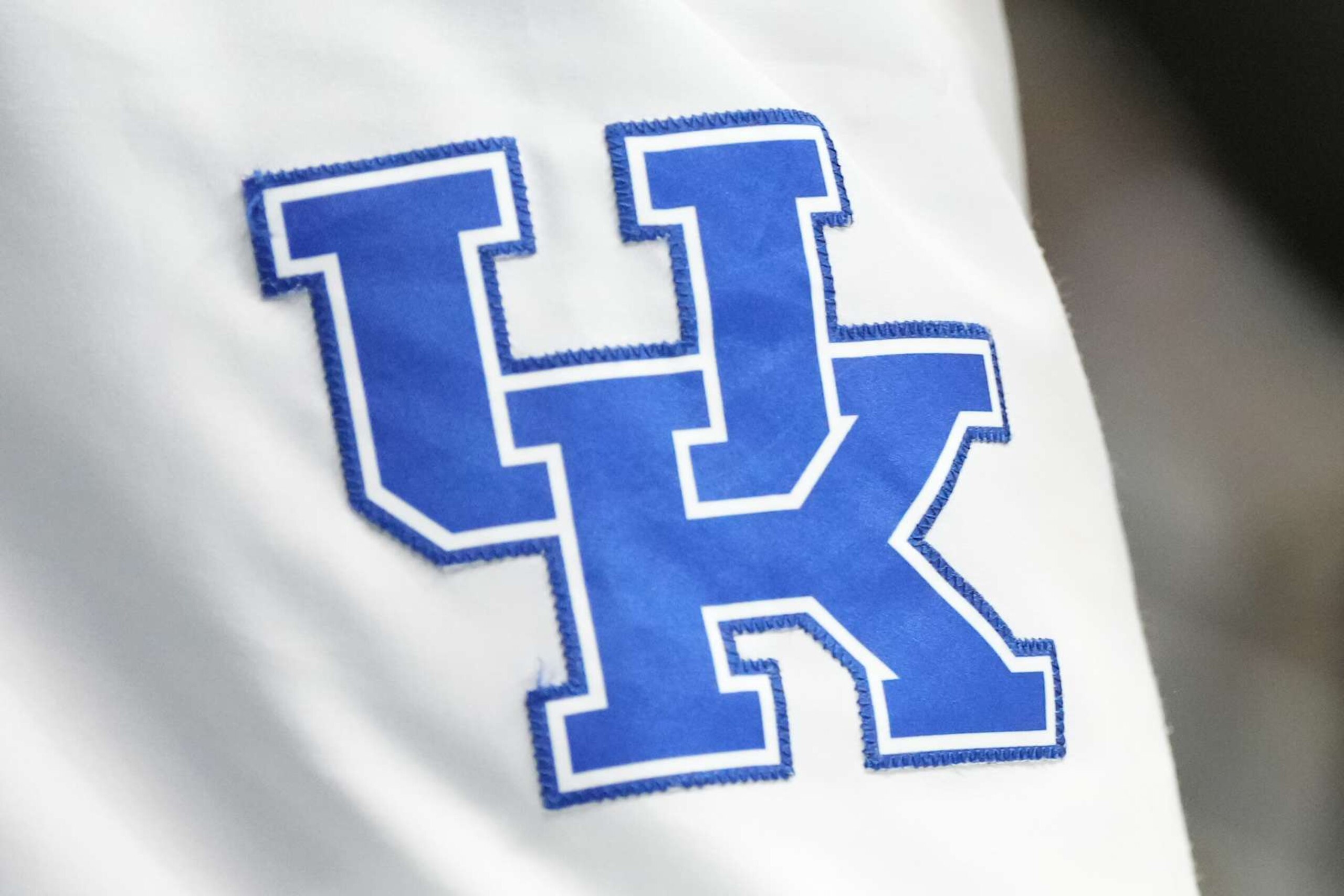 GREENSBORO, NORTH CAROLINA - MARCH 17: The Kentucky Wildcats logo on a pair of short during the first round of the 2023 NCAA Men's Basketball Tournament game against the Providence Friars at Greensboro Coliseum on March 17, 2023 in Greensboro, North Carolina. (Photo by Mitchell Layton/Getty Images) GREENSBORO, NORTH CAROLINA - MARCH 17: The Kentucky Wildcats logo on a pair of short during the first round of the 2023 NCAA Men's Basketball Tournament game against the Providence Friars at Greensboro Coliseum on March 17, 2023 in Greensboro, North Carolina. (Photo by Mitchell Layton/Getty Images)
