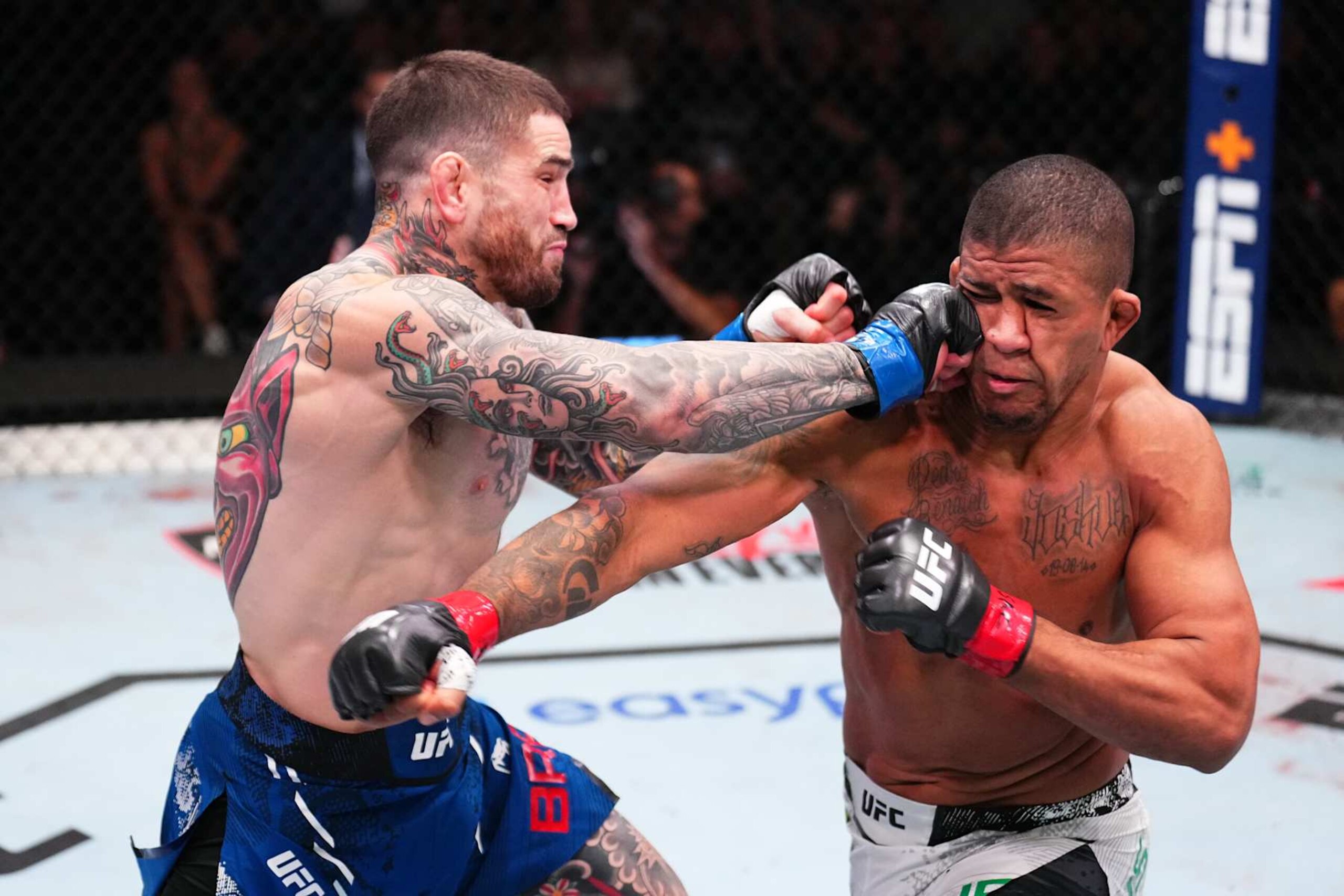 Sean Brady punches Gilbert Burns