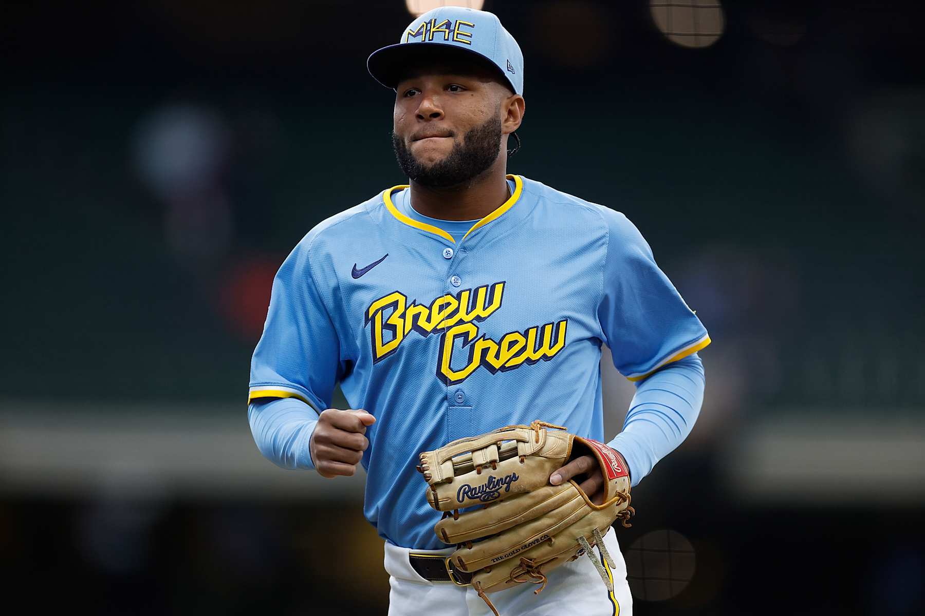 MILWAUKEE, WISCONSIN - SEPTEMBER 06: Jackson Chourio #11 of the Milwaukee Brewers runs off the field during the game against the Colorado Rockies at American Family Field on September 06, 2024 in Milwaukee, Wisconsin. (Photo by John Fisher/Getty Images) MILWAUKEE, WISCONSIN - SEPTEMBER 06: Jackson Chourio #11 of the Milwaukee Brewers runs off the field during the game against the Colorado Rockies at American Family Field on September 06, 2024 in Milwaukee, Wisconsin. (Photo by John Fisher/Getty Images)