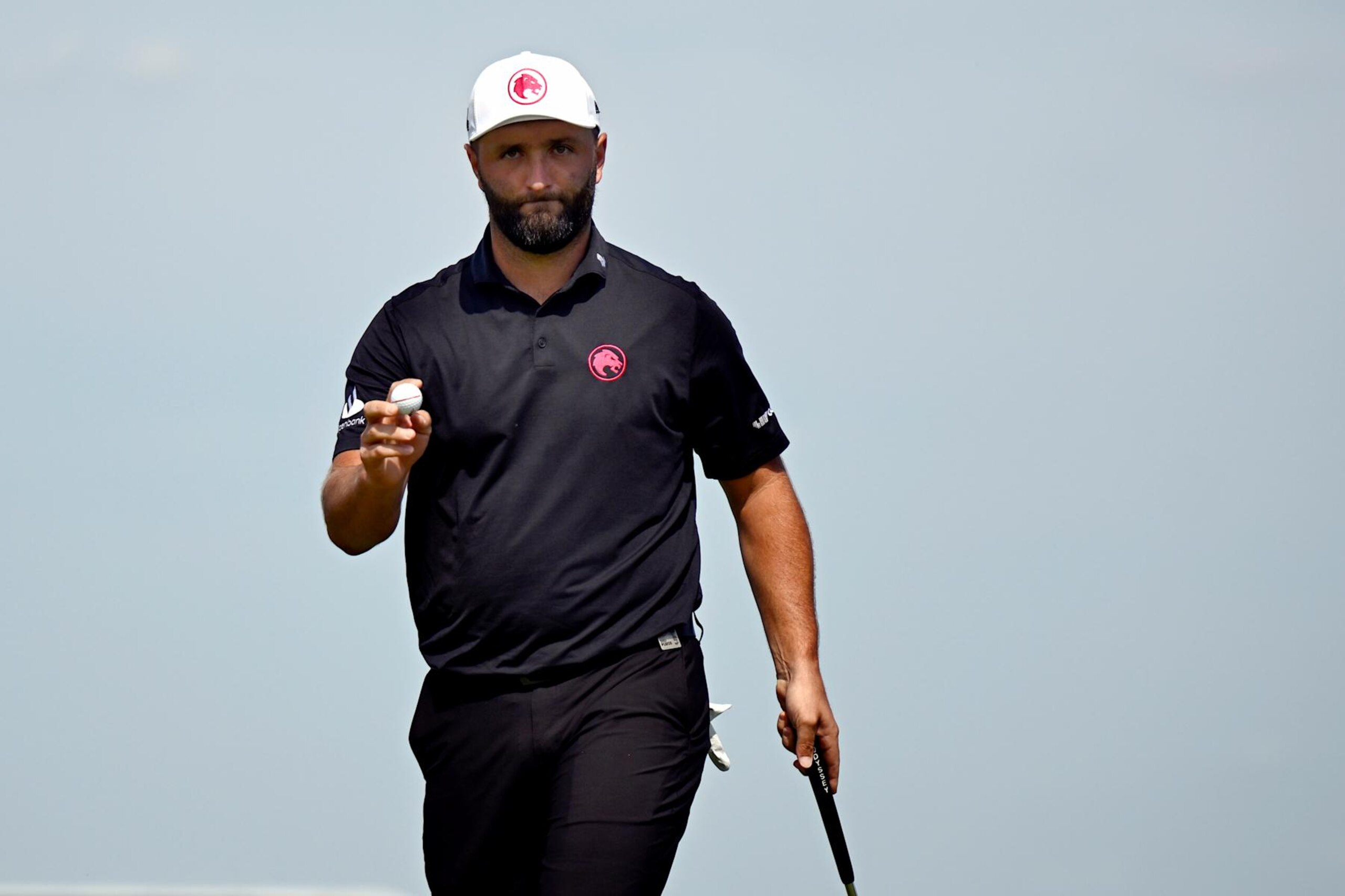 BOLINGBROOK, ILLINOIS - SEPTEMBER 15: Jon Rahm of the Legion XIII reacts after a putt on the second hole during day three of LIV Golf: Chicago at Bolingbrook Golf Club on September 15, 2024 in Bolingbrook, Illinois. (Photo by Quinn Harris/Getty Images)