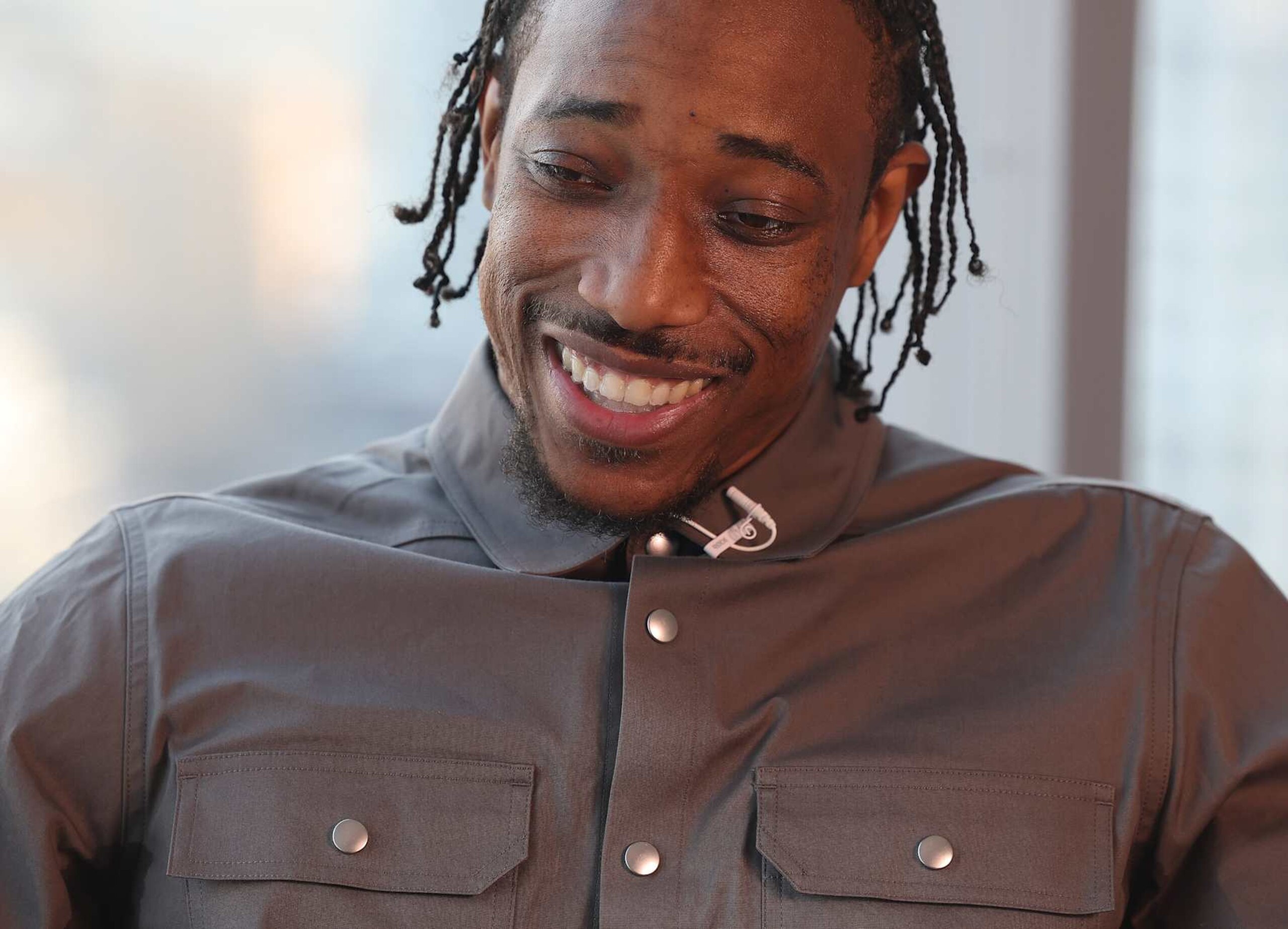 TORONTO, ON- SEPTEMBER 13 - DeMar DeRozan adds author to his list of accolades with his book "Above the Noise" in Toronto. September 13, 2024. (Photo by Steve Russell/Toronto Star via Getty Images) TORONTO, ON- SEPTEMBER 13 - DeMar DeRozan adds author to his list of accolades with his book "Above the Noise" in Toronto. September 13, 2024. (Photo by Steve Russell/Toronto Star via Getty Images)